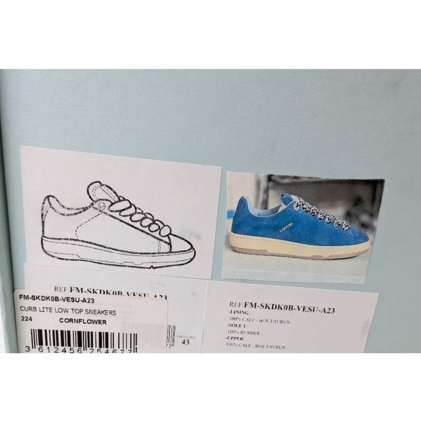 Lanvin o1rshd1 Curb Lite Low-Top Sneakers in Cornflower Size US 10 / EU 43 - 23 Thumbnail