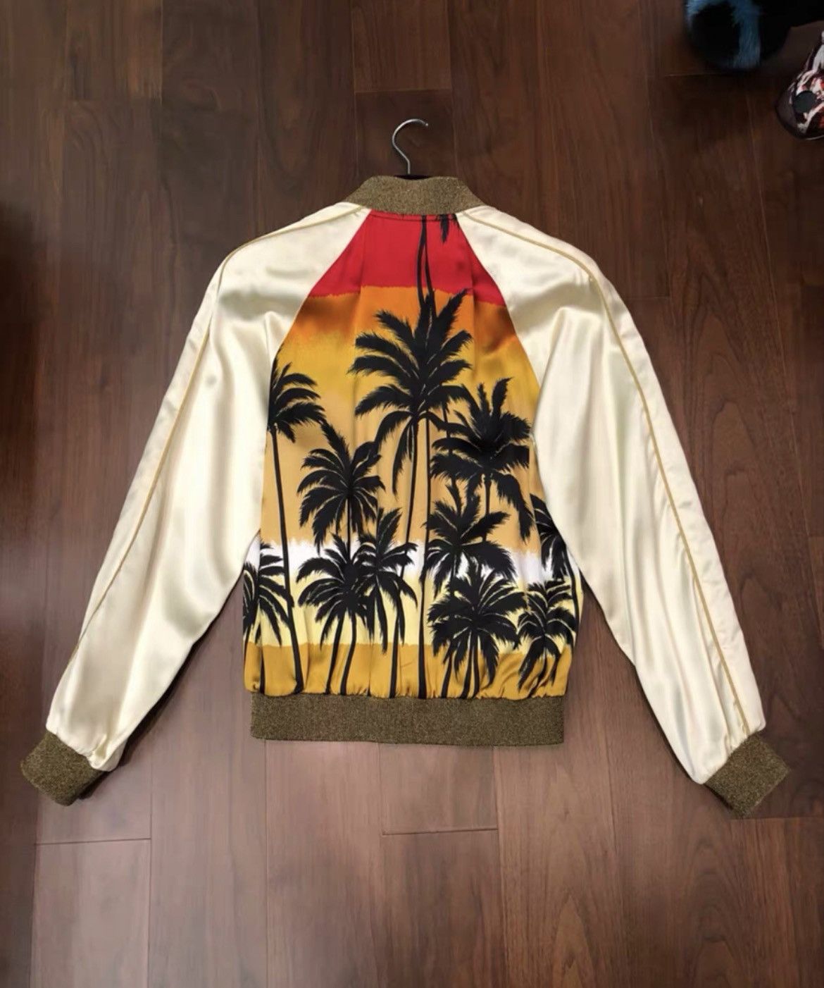 Saint Laurent Paris Saint Laurent Coconut Tree Silk Jacket Size US S / EU 44-46 / 1 - 2 Thumbnail