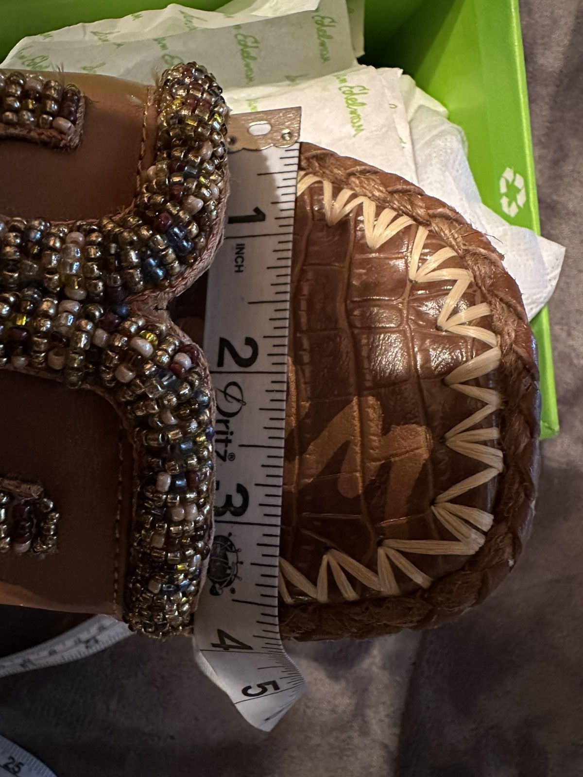 Sam Edelman Sam Edelman Fitz brwn beaded Lea 19802M1201 Size US 10 / IT 40 - 12 Thumbnail