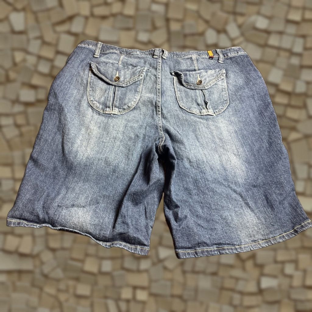 Denime ZANA DI JEANS Bermuda Shorts Women's Size 26 Blue Denim Pouch Pocket with Flap Bermuda Shorts Jeans Pouch Flap Blue Womens 26 Zana Di Jeans Size 26" / US 2 / IT 38 - 1 Thumbnail