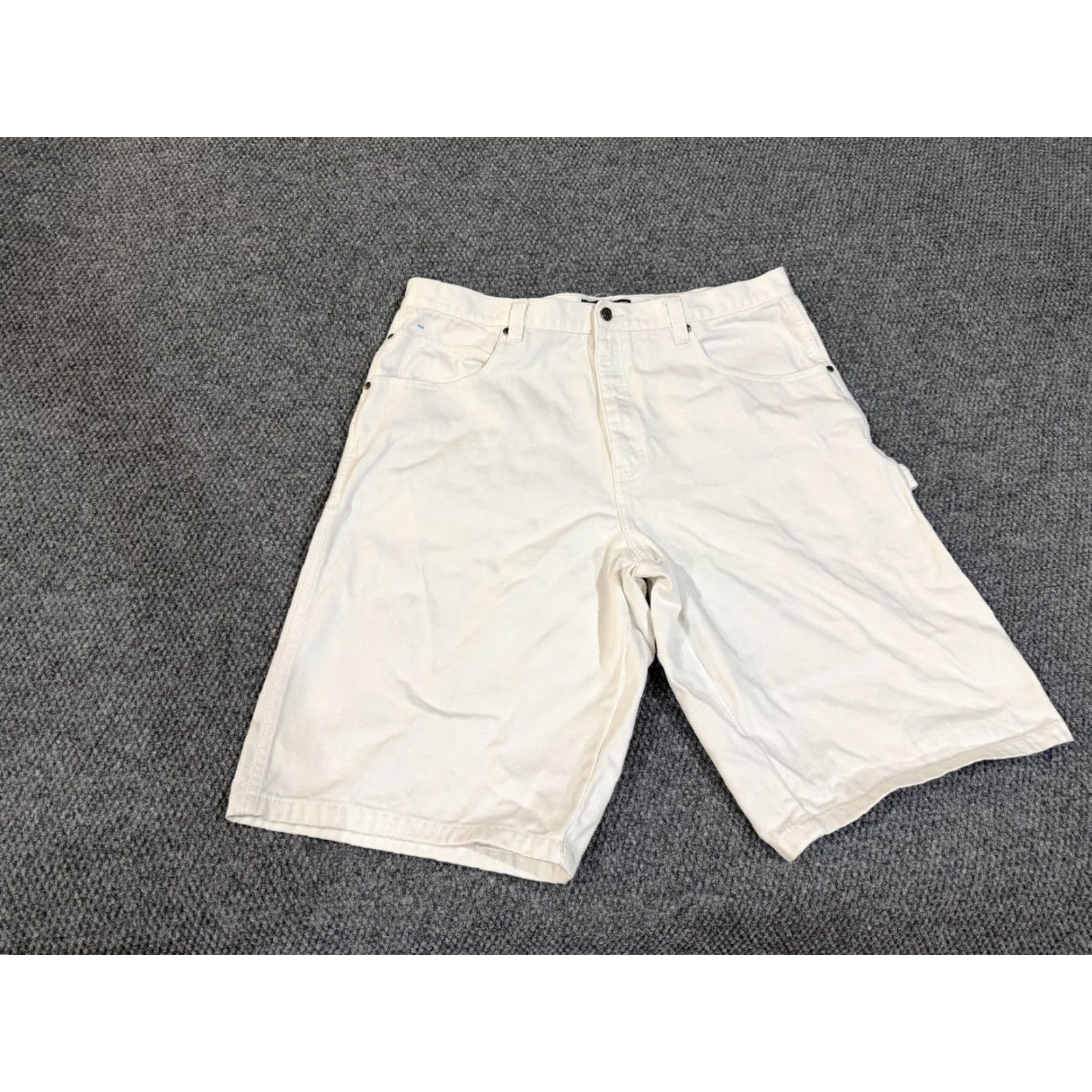 Southpole Southpole Shorts Mens 40 White Denim Relaxed Fit Bermuda 5 Pocket Logo Casual Size US 40 / EU 56 - 3 Thumbnail