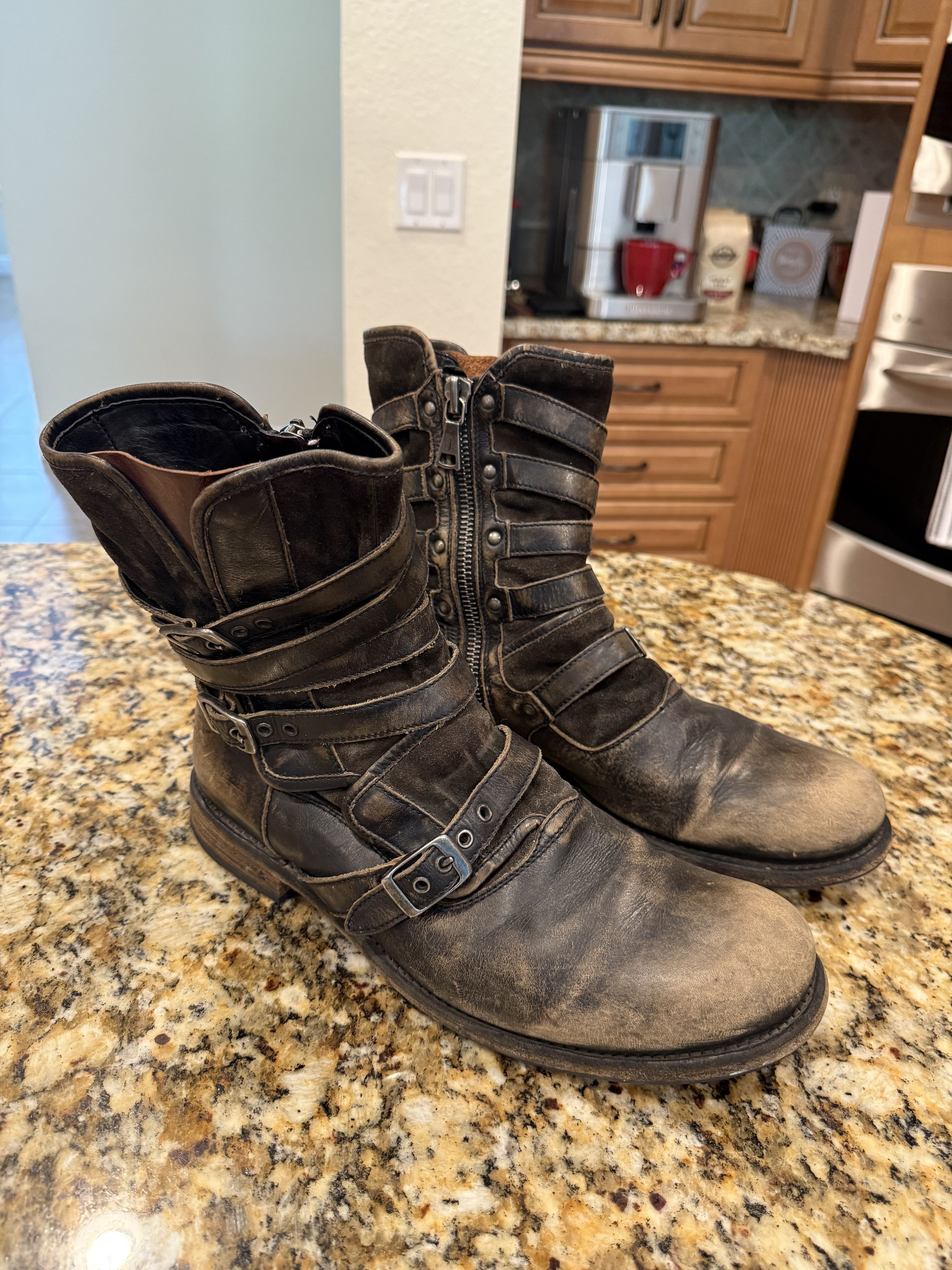 John Varvatos Triple Buckle Engineer Boot Size US 10 / EU 43 - 3 Thumbnail