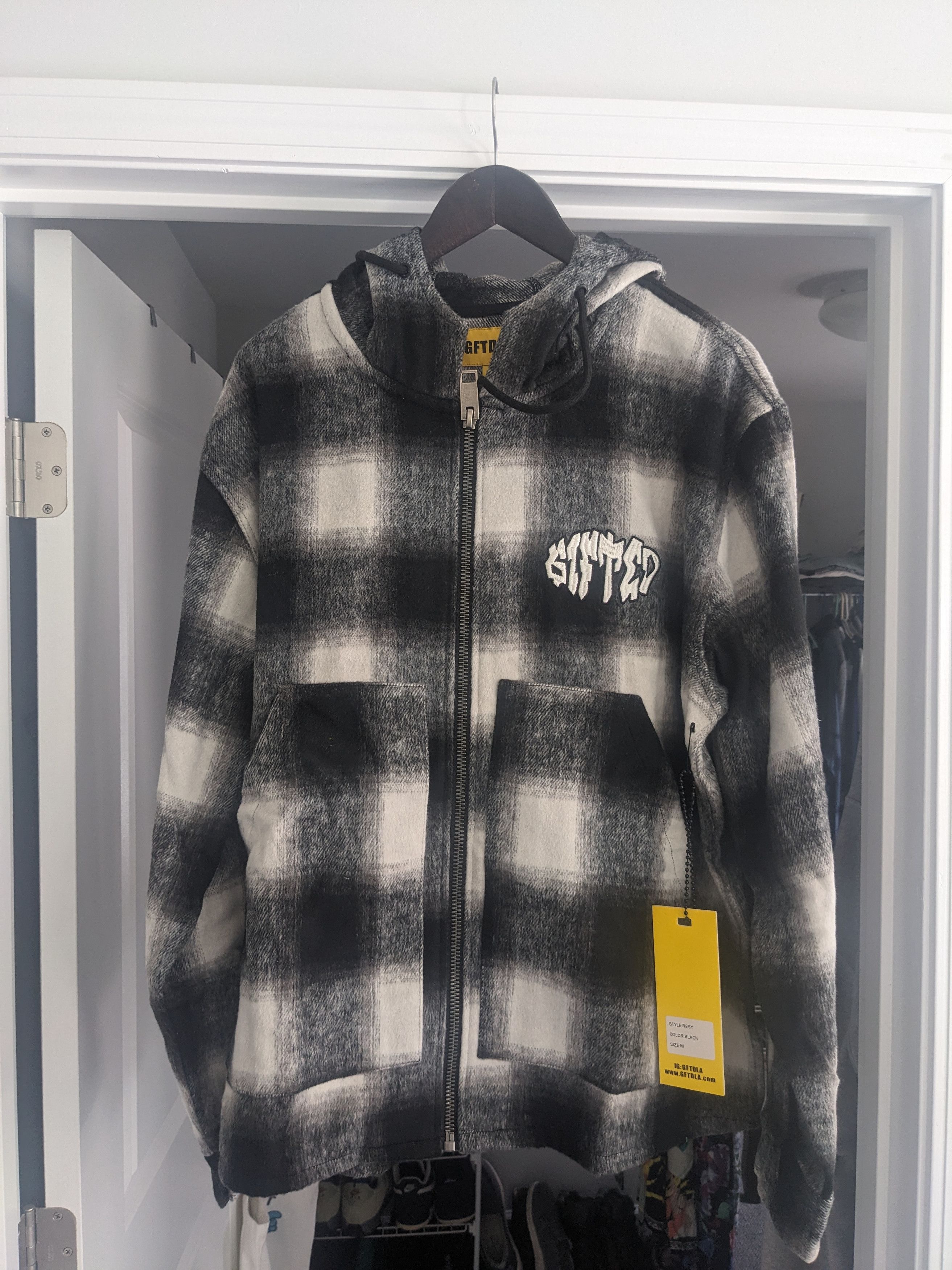 Other GFTD LA Black & White Buffalo Plaid Men's Jacket Size US M / EU 48-50 / 2 - 1 Thumbnail