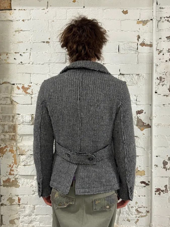Dolce & Gabbana 2000s Dolce & Gabbana Grey Wool Buttoned Peacoat Jacket Size US M / EU 48-50 / 2 - 5 Thumbnail