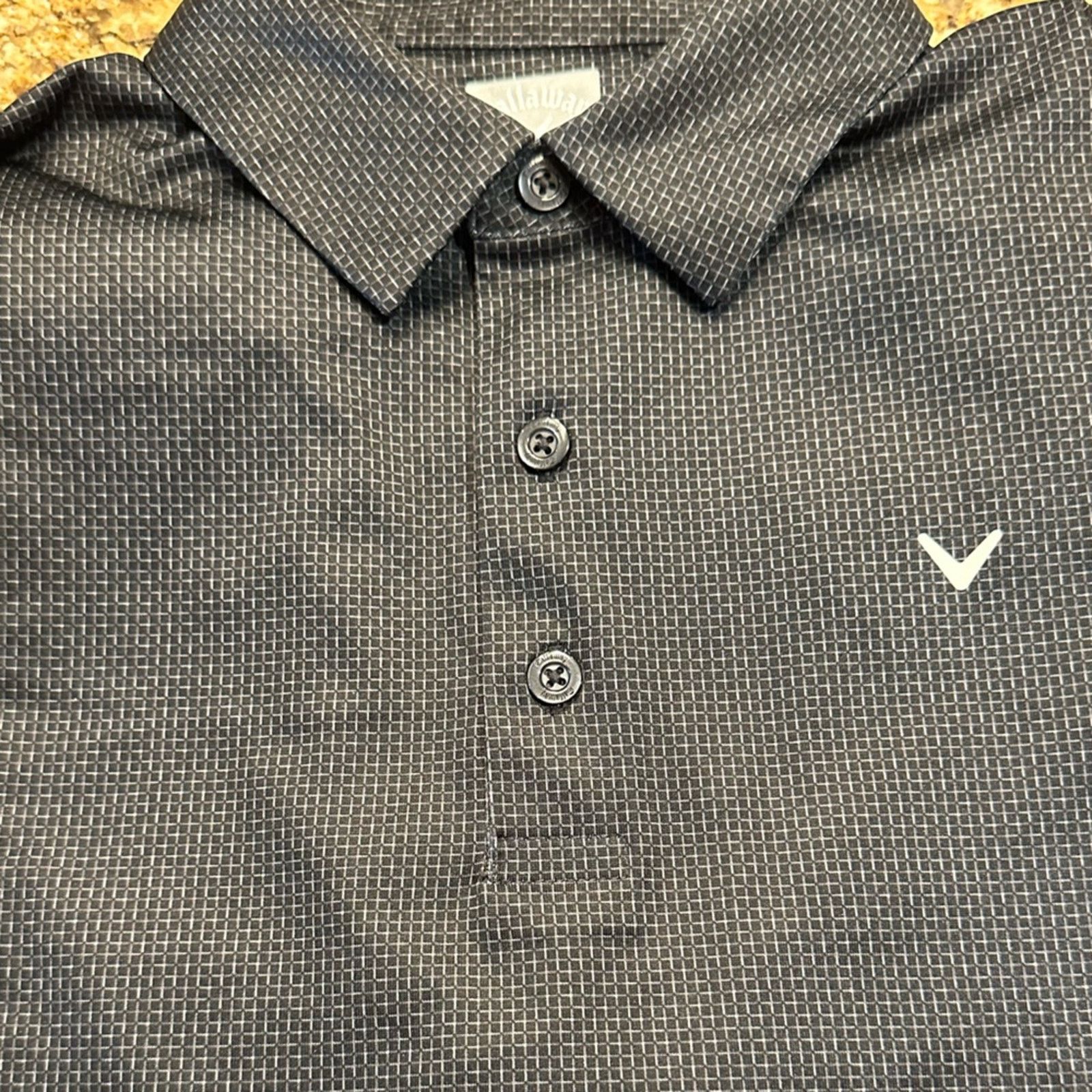 Callaway Callaway Medium Gray Window Screen Pattern ShortSleeve Shirt Size US M / EU 48-50 / 2 - 4 Thumbnail