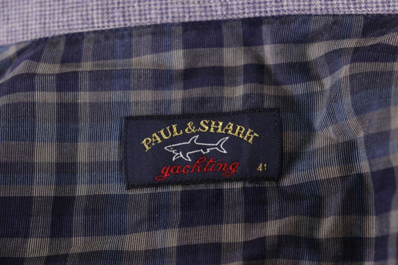 Paul & Shark Paul & Shark Yachting Gray Check Shirt Size 41 Size US M / EU 48-50 / 2 - 12 Thumbnail