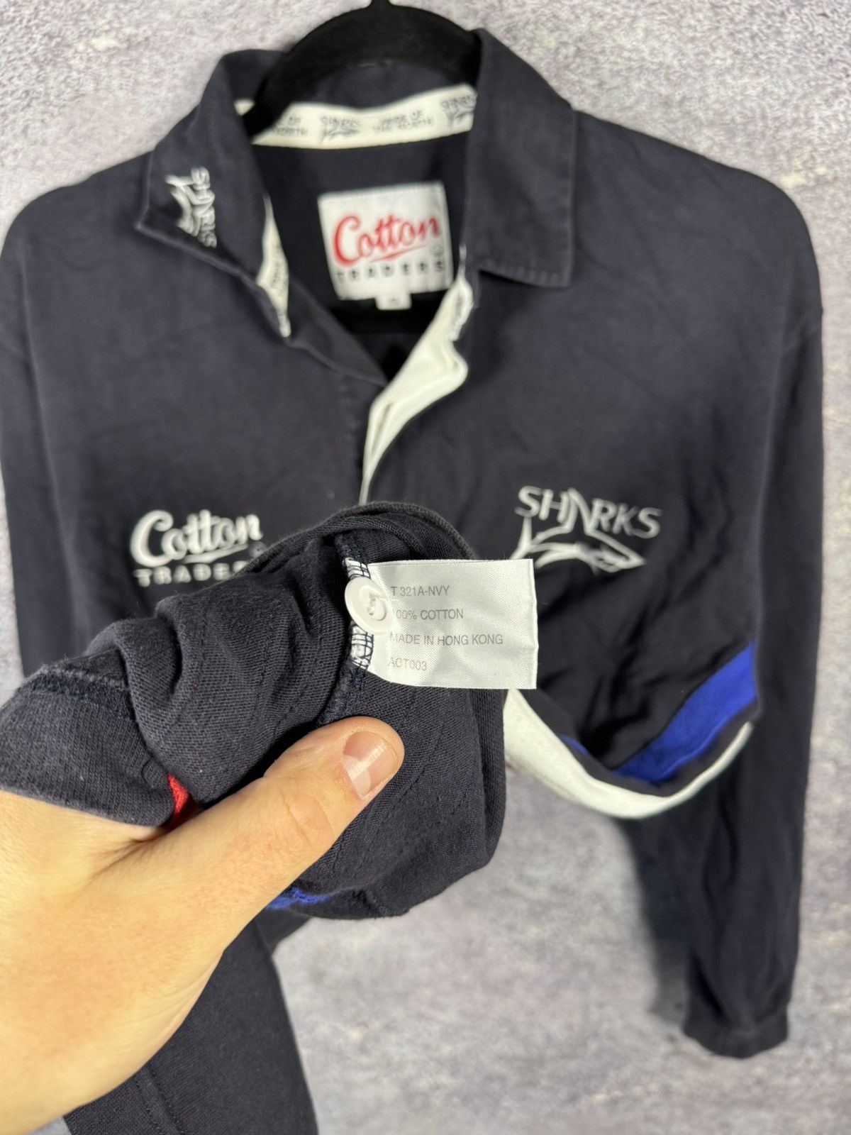 Cotton Traders × Vintage Vintage Sale Sharks Rugby Jersey Large Cotton Traders 2004 Size US S / EU 44-46 / 1 - 13 Thumbnail