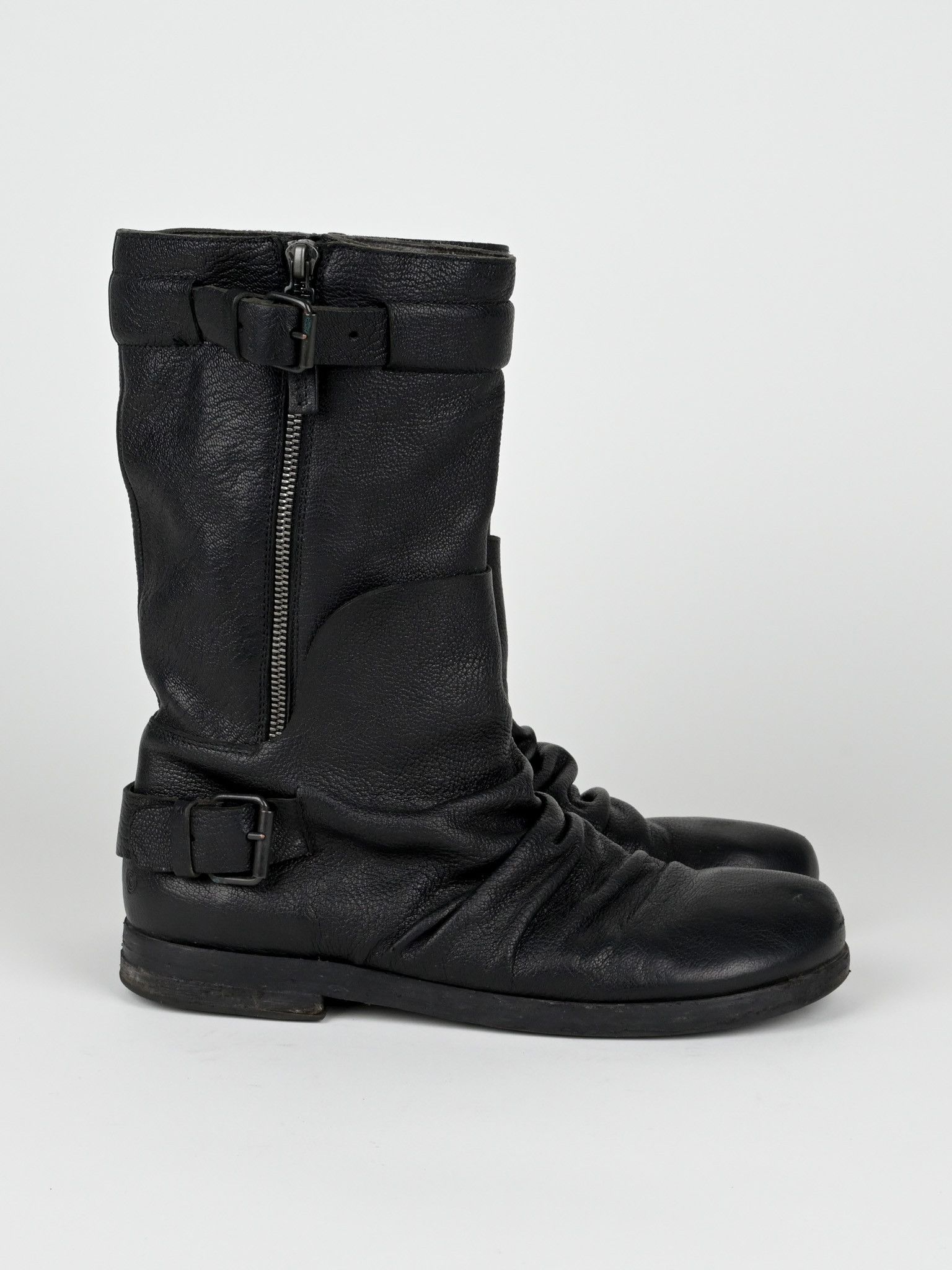 Marsell Stacked Leather Moto Boots Size US 7 / EU 40 - 3 Thumbnail