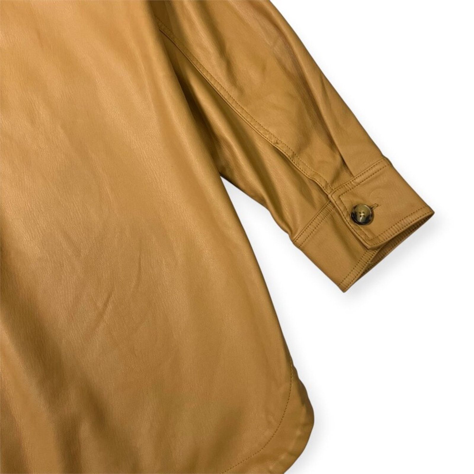 Anthropologie Maeve Oversized Vegan Leather Button Shacket Womens L Size L / US 10 / IT 46 - 14 Thumbnail