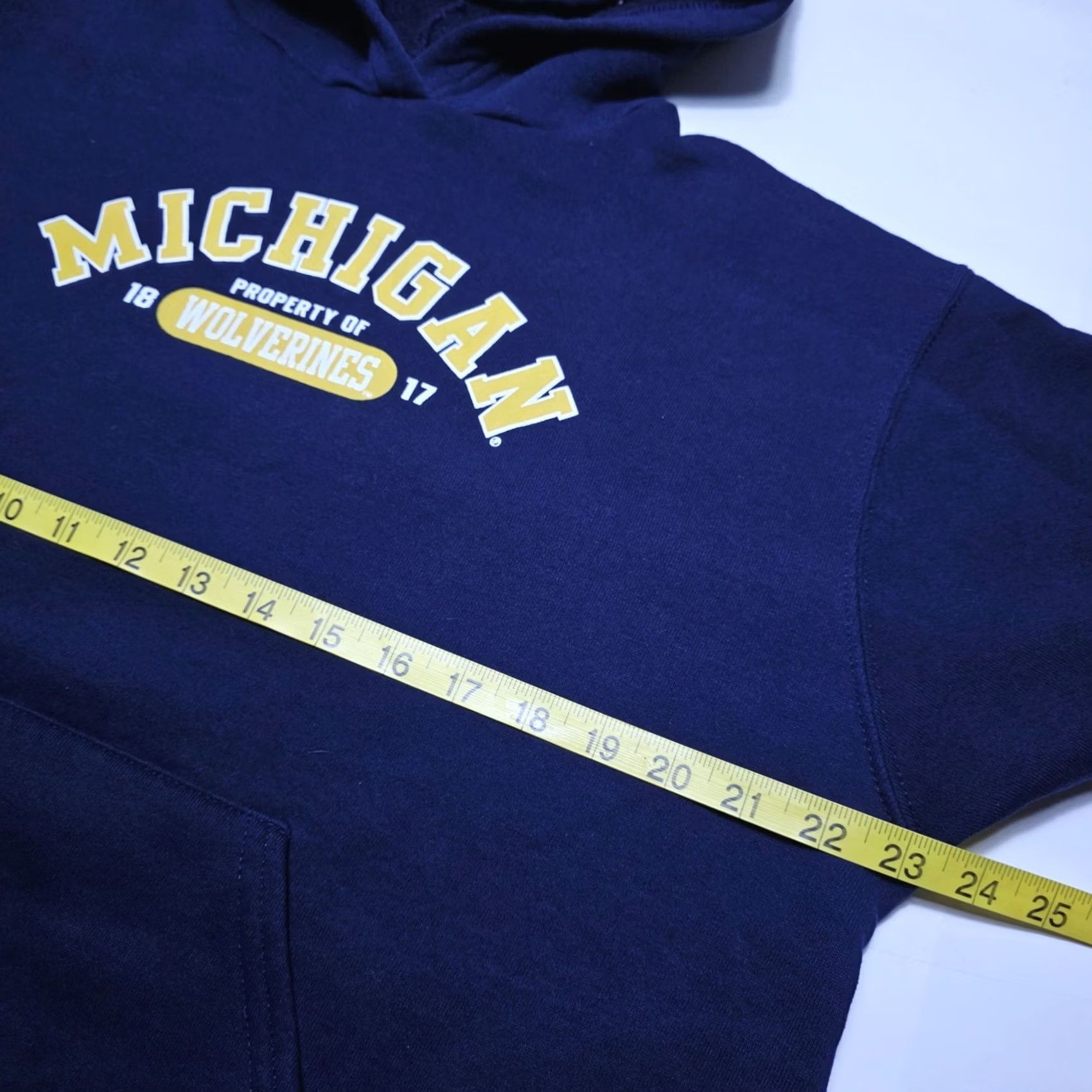 Russell Athletic Michigan Wolverines Hoodie Women Russell Athletic Blue XL Kangaroo Pocket Fleece Pullover Graphic Print Hooded Outdoor Sports User: All Seasons Size XL / US 12-14 / IT 48-50 - 7 Thumbnail