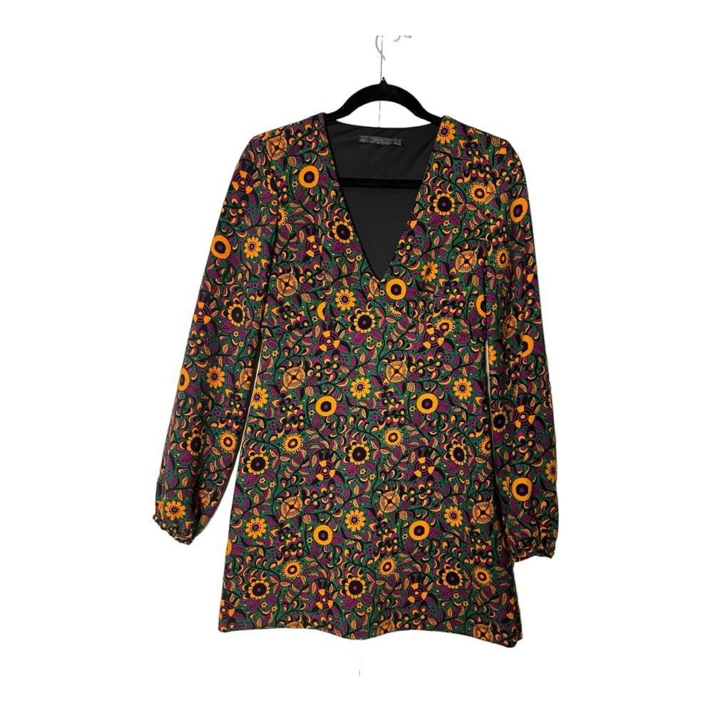 Zara Zara l Retro Floral Long Sleeve Dress XS Size XS / US 0-2 / IT 36-38 - 2 Thumbnail