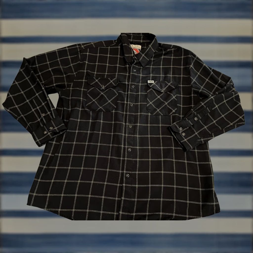 Vintage Dixxon Stay Gold Long Sleeve Snap Flannel Shirt 3XL Black Check Button-Up Mens Size US XXL / EU 58 / 5 - 1 Thumbnail