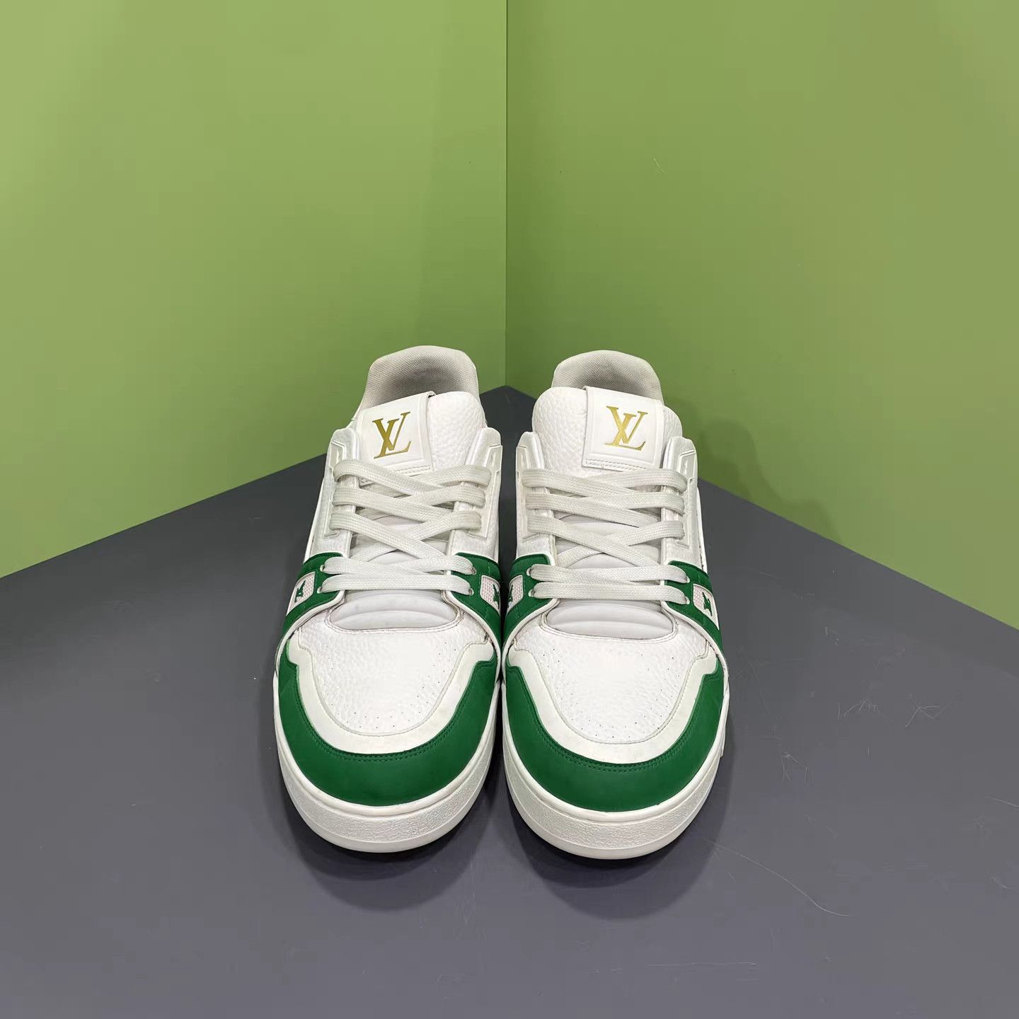 Louis Vuitton LOUIS VUITTON LV Trainer Golf White & Green K15 Size US 8 / EU 41 - 2 Thumbnail