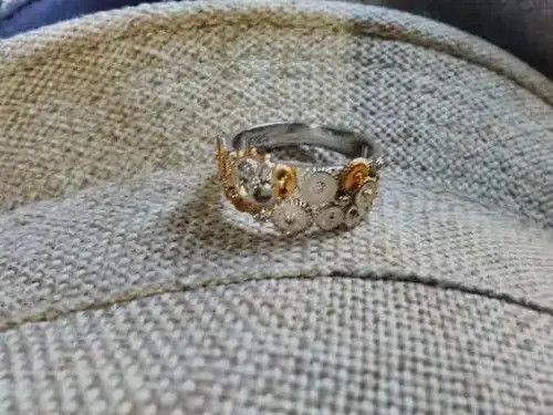 Japanese Brand Punk Style Gear Expose Design Ring Size ONE SIZE - 4 Thumbnail
