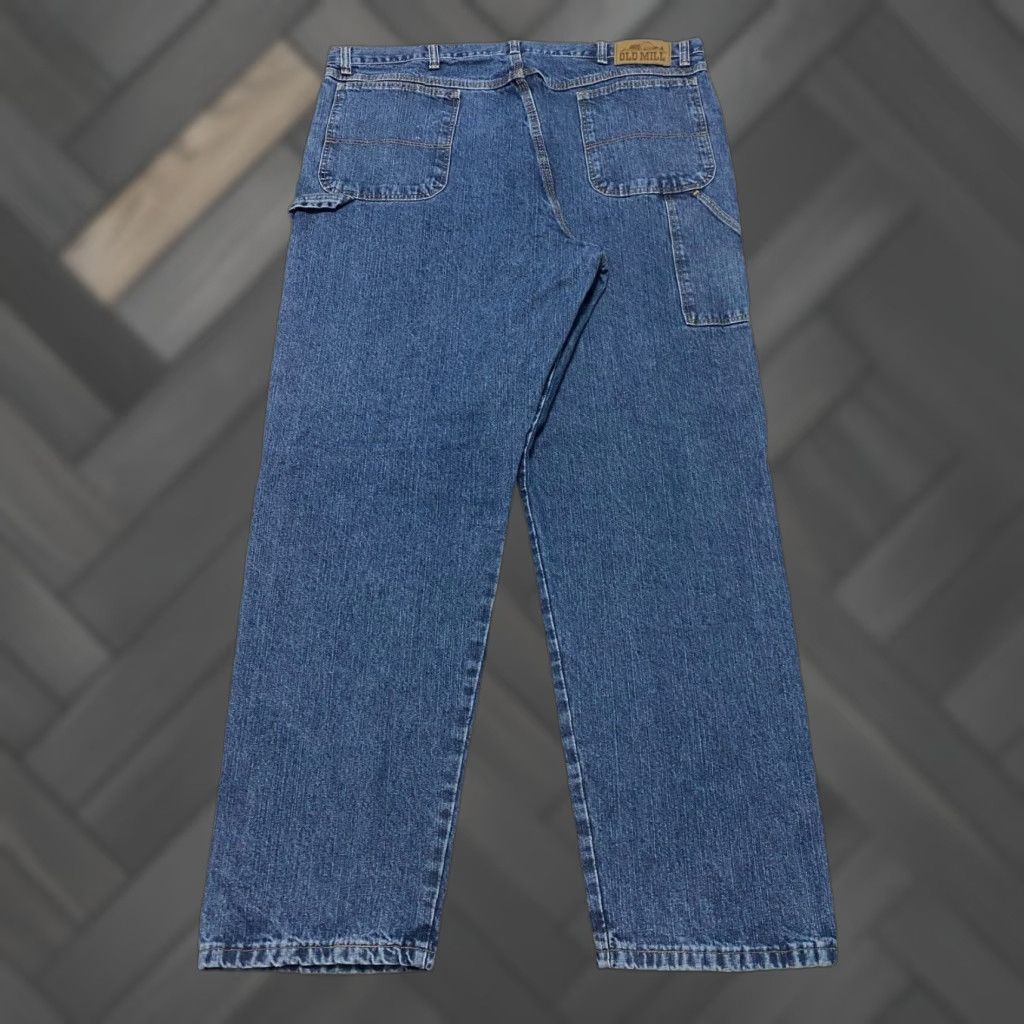 MILLY OLD MILL Jeans Mens Size 42×32 Blue Relaxed Straight Denim Cotton Size US 42 / EU 58 - 1 Thumbnail