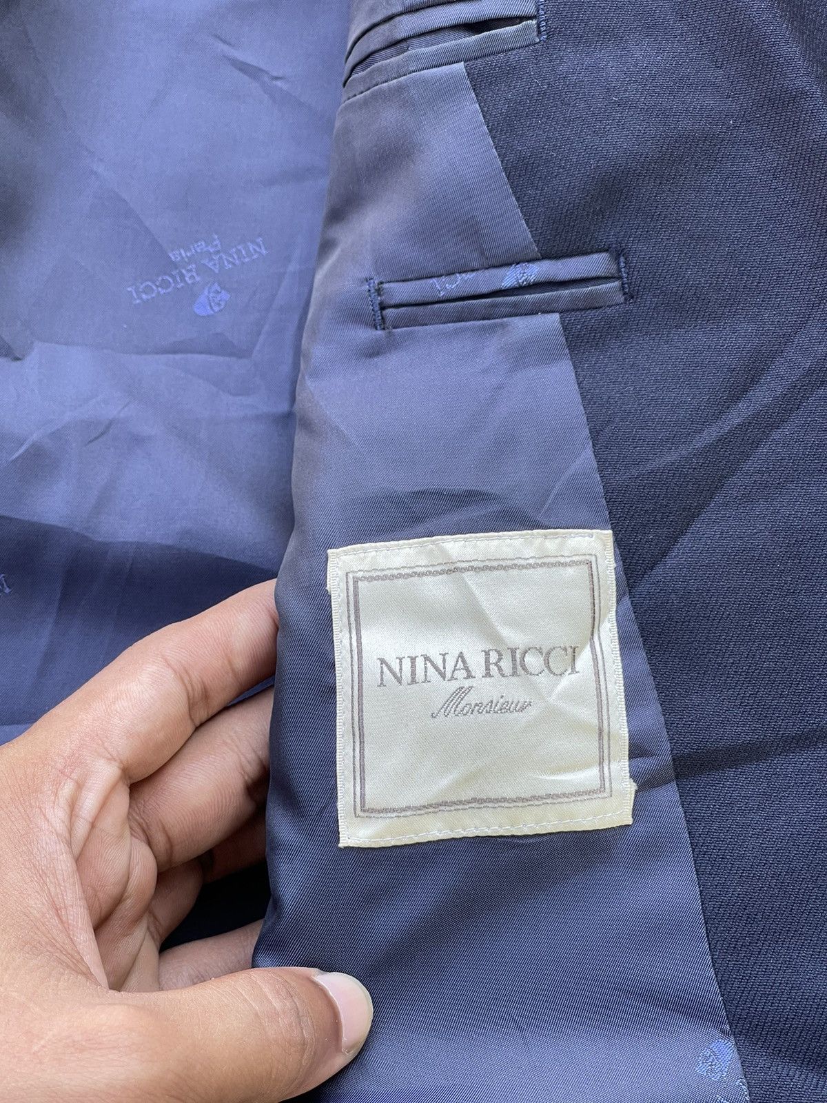 Designer × Japanese Brand × Vintage 🔥Vintage Nina Ricci Men's Double Breasted Blazer Jacket Size US M / EU 48-50 / 2 - 9 Thumbnail