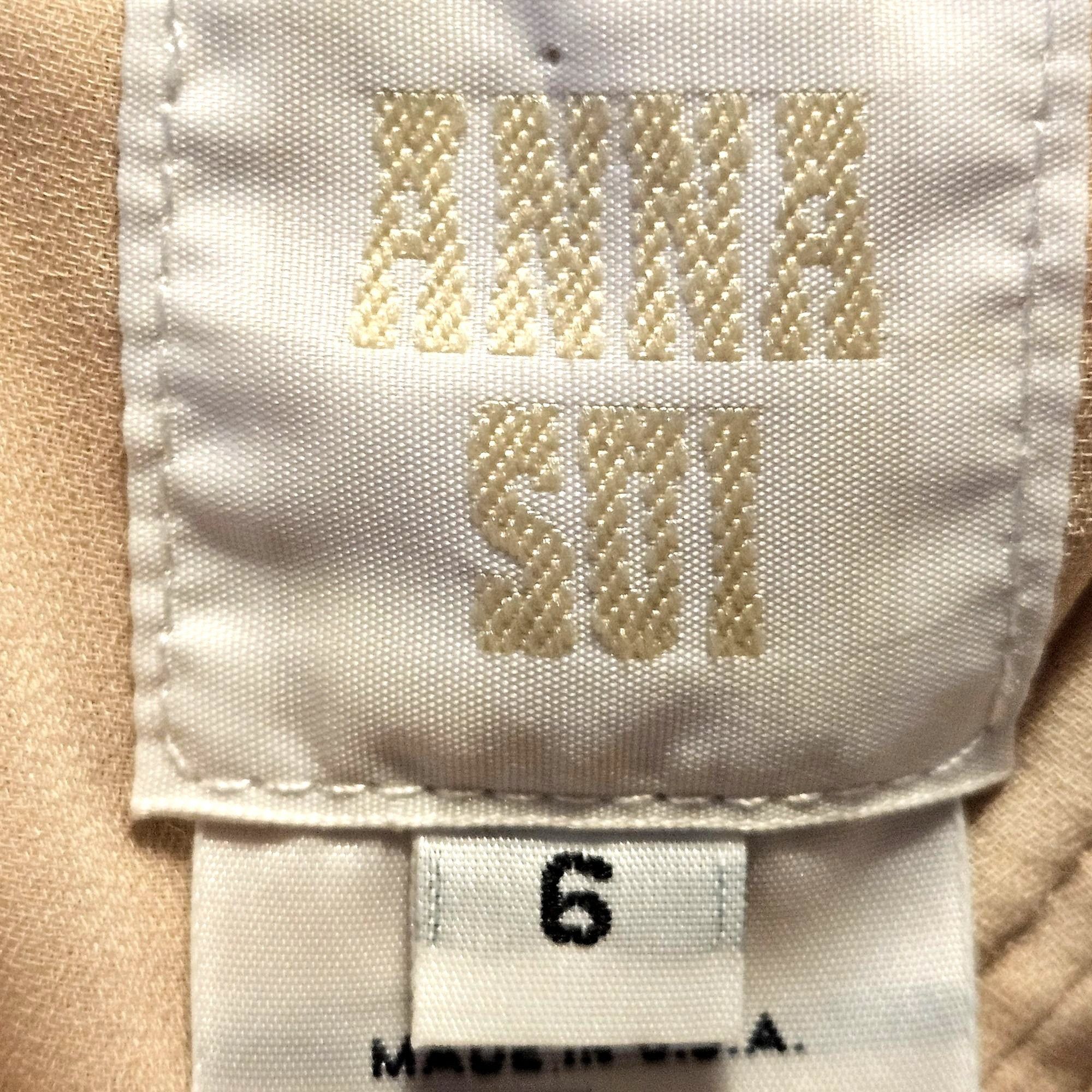 Anna Sui Anna Sui Woman Cream Floral Mini Dress 6 Romantic Indie Cott Size M / US 6-8 / IT 42-44 - 4 Thumbnail