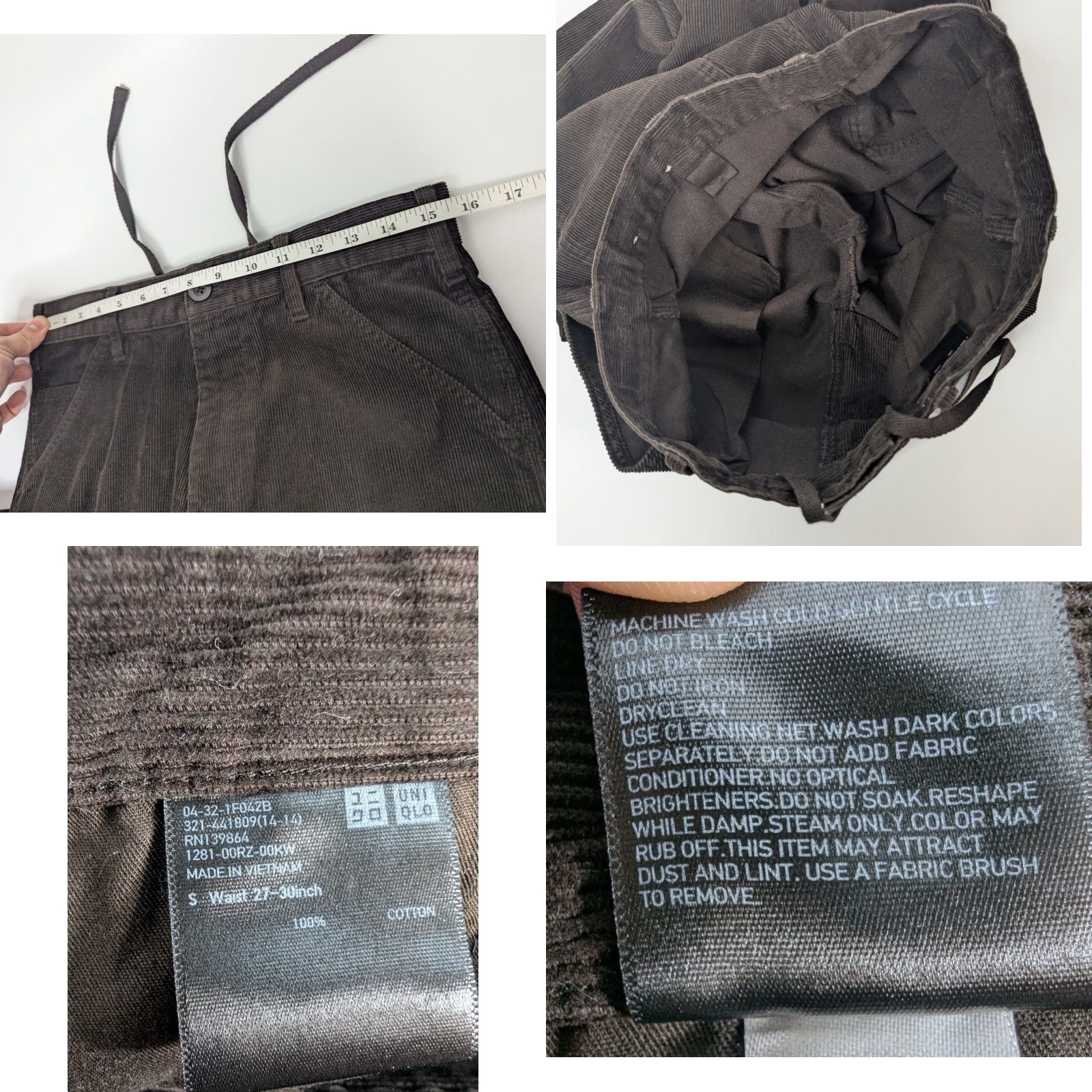 Uniqlo Uniqlo Utility Corduroy Work Pants Carpenter Men's Size Small Brown Straight Leg Size US 29 - 8 Thumbnail