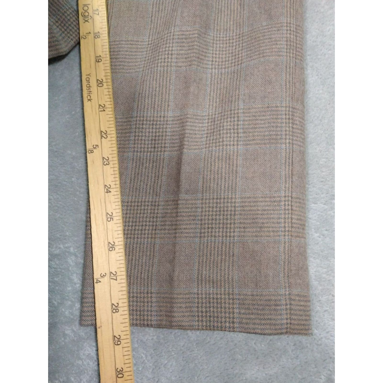 Pendleton VINTAGE Pendleton Dress Pants Women 10P Beige Plaid Wool Trousers Size 32" / US 10 / IT 46 - 5 Thumbnail