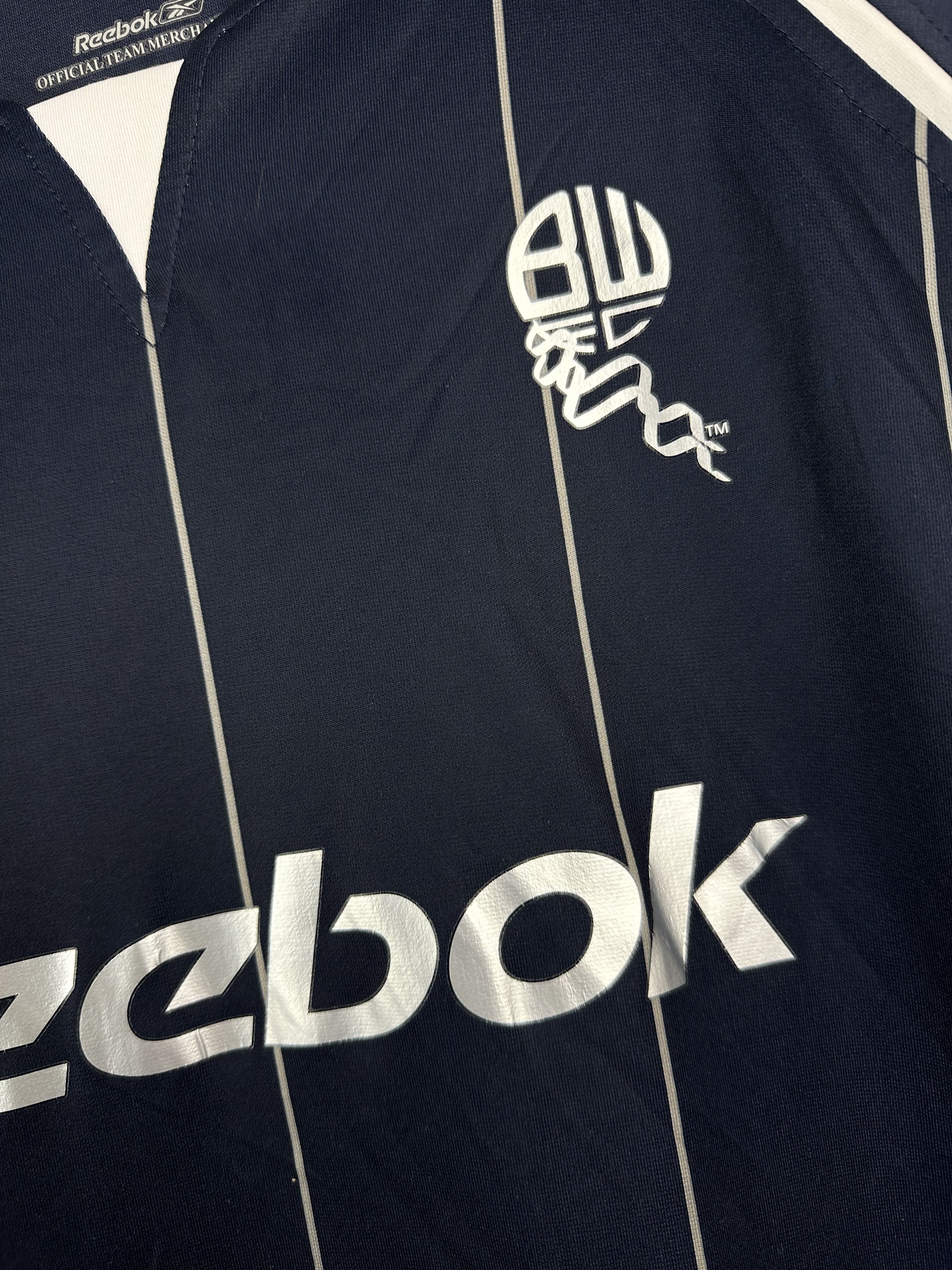 Vintage Bolton football shirt 2005 Long Sleeve #11 Gardner UEFA Cup Size US M / EU 48-50 / 2 - 9 Thumbnail