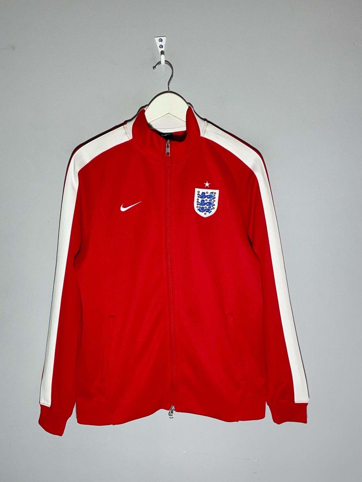 Nike Nike Team England World Cup 2014 Red Full Zip Track Top Size US XL / EU 56 / 4 - 1 Thumbnail