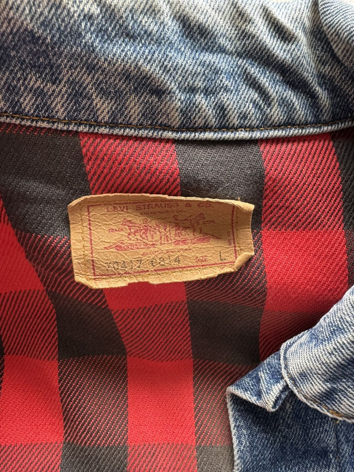 Levi's × Vintage Vintage 1980s Blanket Lined Denim Jacket Size US L / EU 52-54 / 3 - 5 Thumbnail
