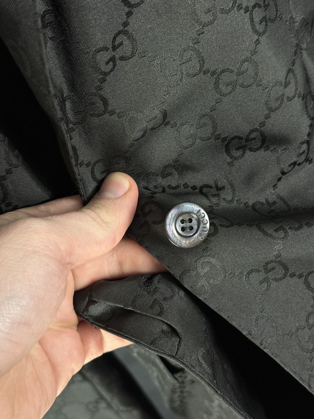 Gucci Archive Gucci xTom Ford 1998 Silk GG Monogram Blazer Vintage Size M / US 6-8 / IT 42-44 - 14 Thumbnail