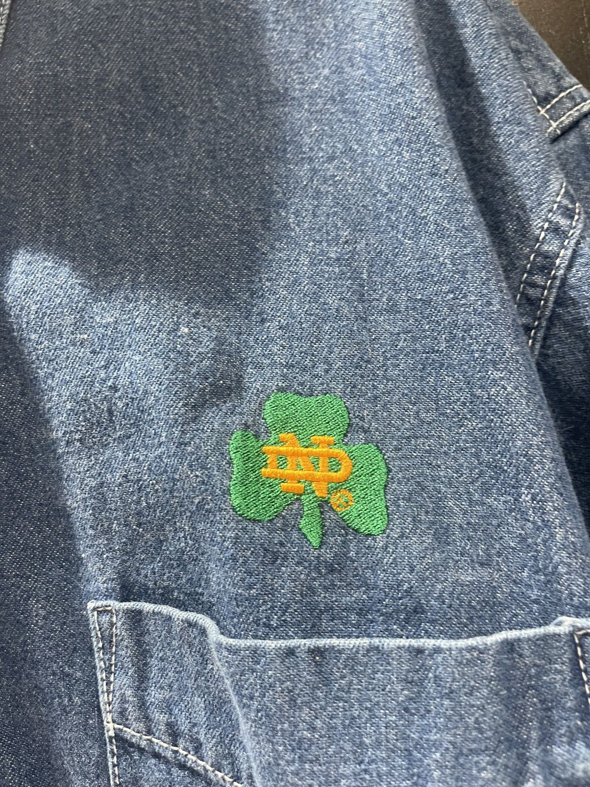 Other Vintage Notre Dame Chambray Light Denim Shirt Men's M Size US M / EU 48-50 / 2 - 2 Thumbnail
