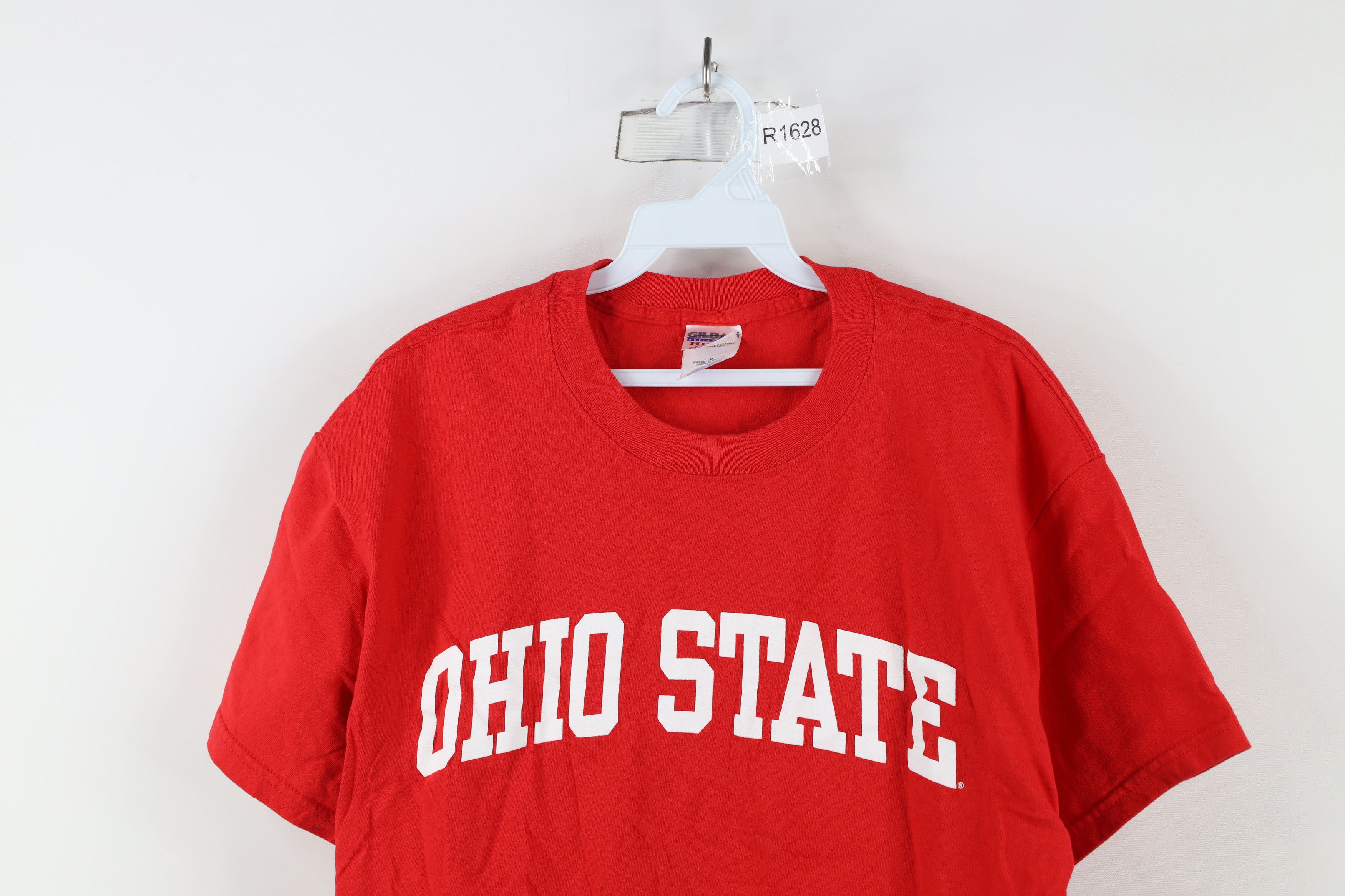 Vintage Vintage 90s Block Letter Ohio State University T-Shirt Red Size US L / EU 52-54 / 3 - 2 Thumbnail
