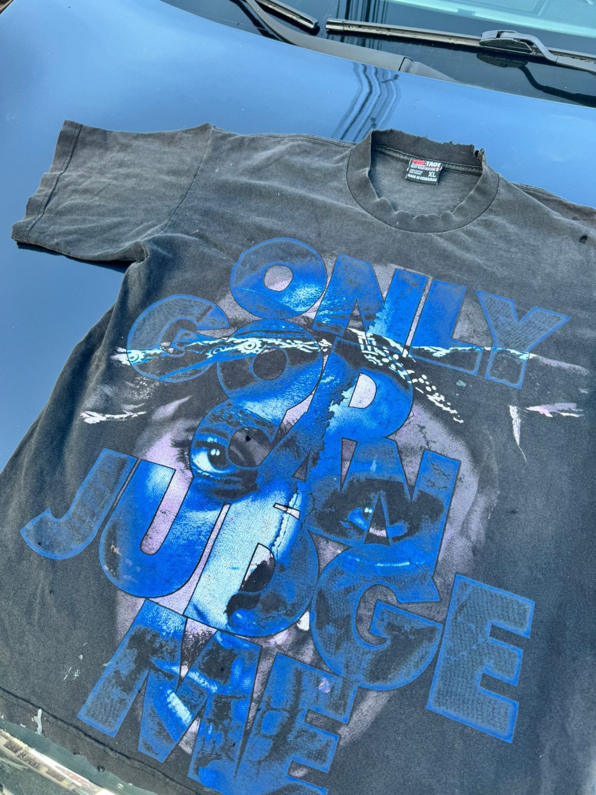 Rap Tees × Vintage Vintage Tupac Shakur 2Pac faded & distressed rare tee Size US L / EU 52-54 / 3 - 2 Thumbnail