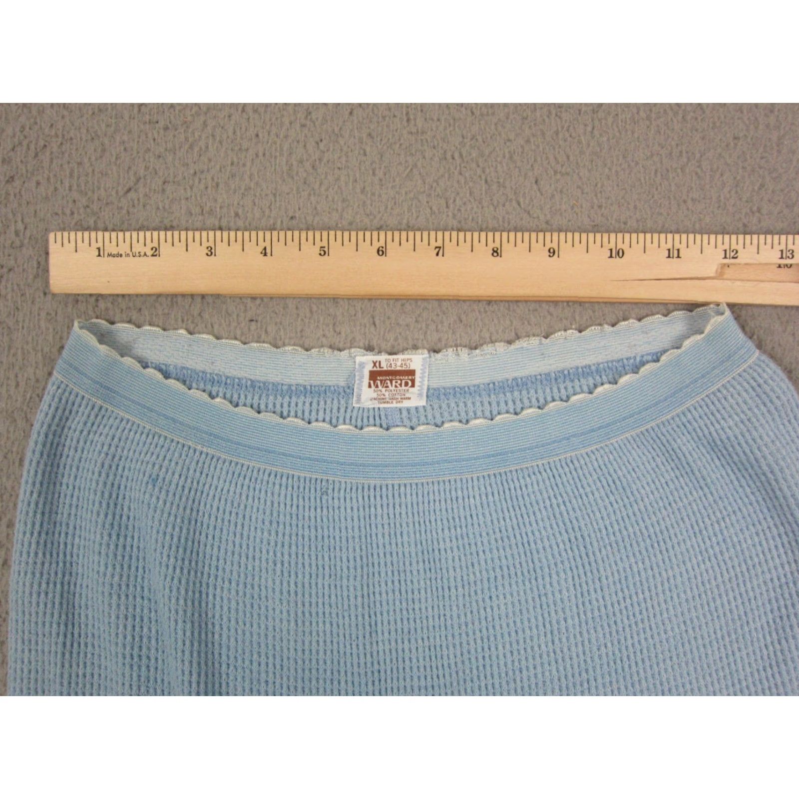 Vintage VINTAGE Montgomery Ward Pants Womens XL Blue Thermal Layer Knit 29in Inseam Casual Winter Fall Sweatpants City Mens Womens Size 40" / US 18 - 6 Thumbnail