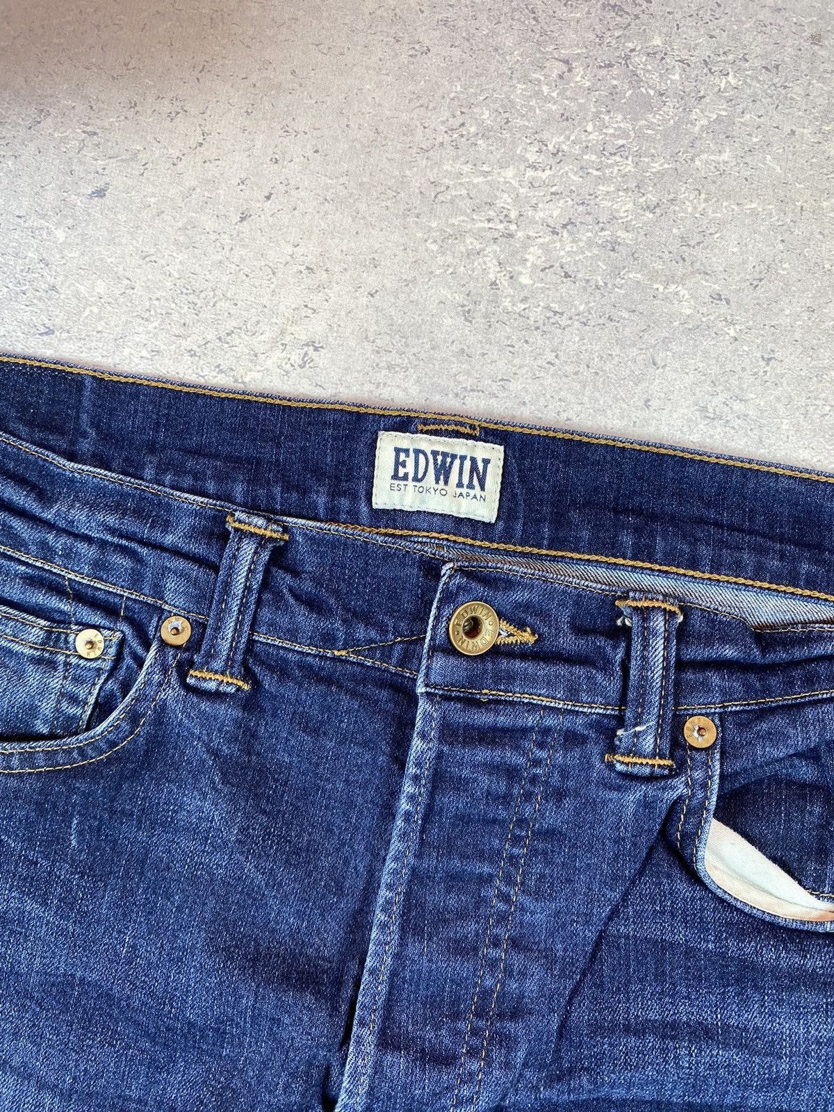 Designer × Edwin × Japanese Brand Edwin Men’s Blue Denim Jeans Size 34x34 Size US 34 / EU 50 - 8 Thumbnail