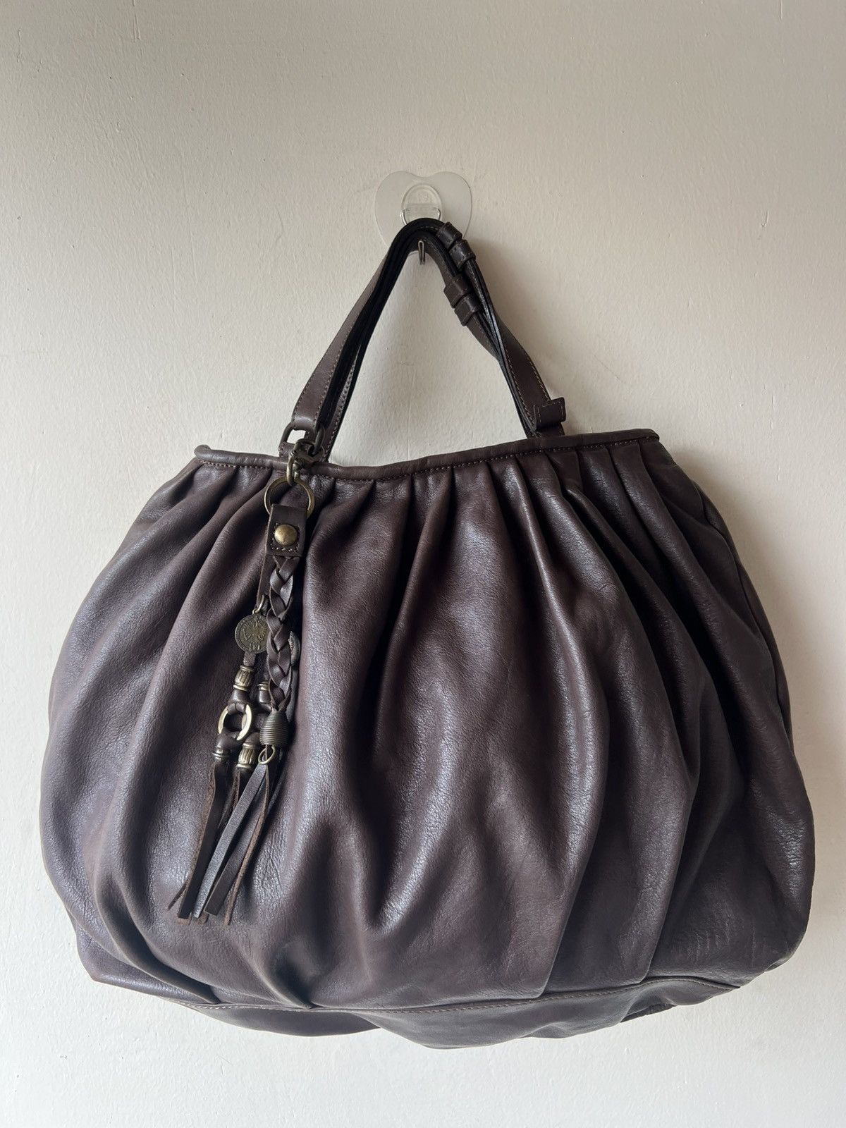 Leather Vintage SPIGA Italy Patina Brown Leather Bag Size ONE SIZE - 17 Thumbnail
