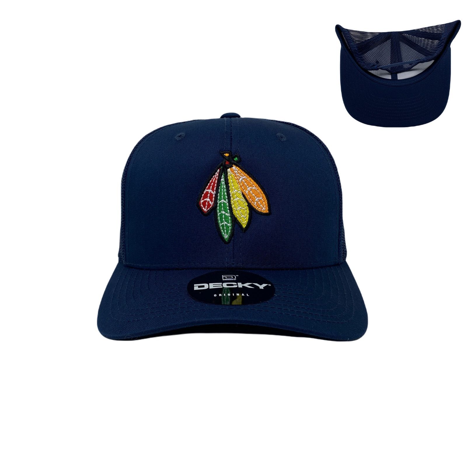 Other Indian Feather Bundle Trucker Hat in Navy Size ONE SIZE - 1 Thumbnail