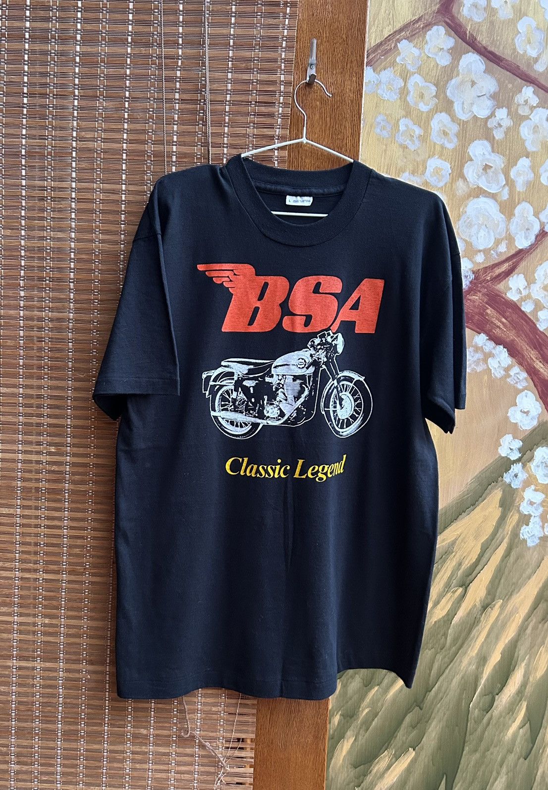 Vintage 90s BSA Motorcycle Classic Legend Blackt-Shirt Single Stitch Size US L / EU 52-54 / 3 - 1 Thumbnail