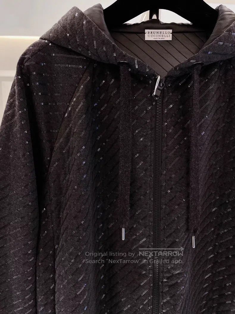 Brunello Cucinelli Brunello Cucinelli Sequined hooded sweatshirt Size XS / US 0-2 / IT 36-38 - 3 Thumbnail