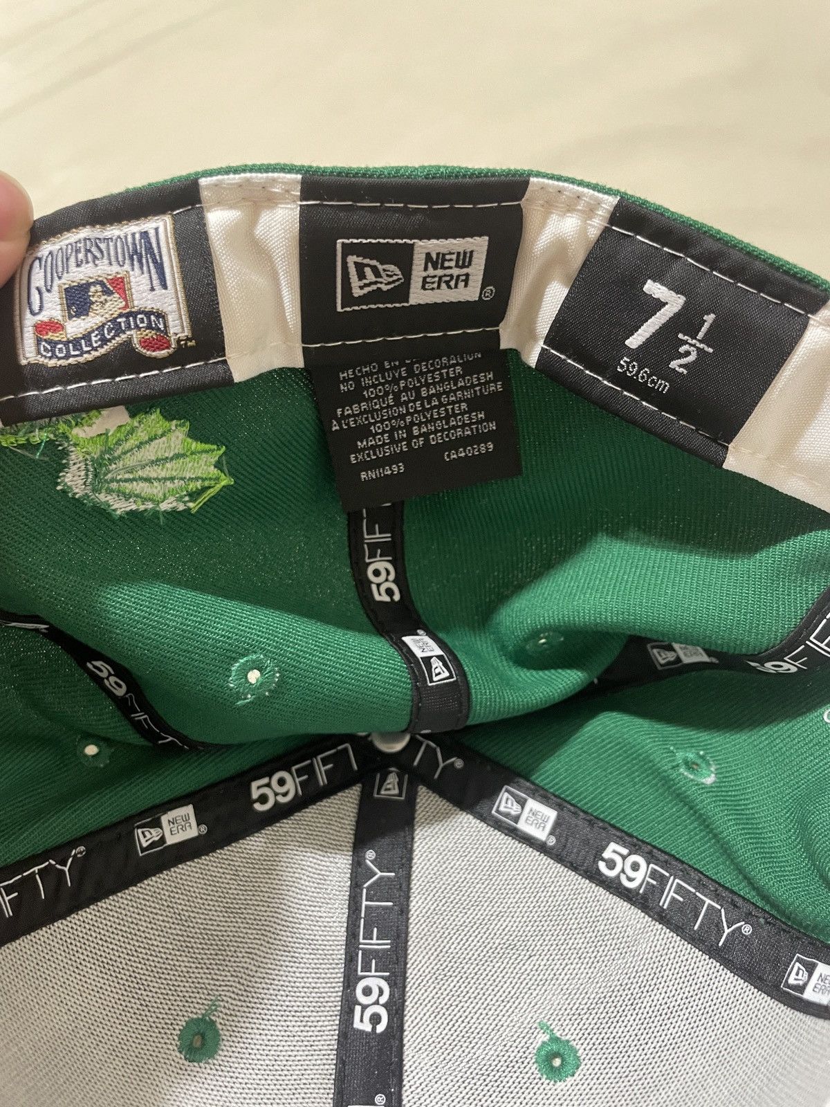 New Era New York Yankees Green World Champions Hat 7 1/2 Size ONE SIZE - 6 Thumbnail