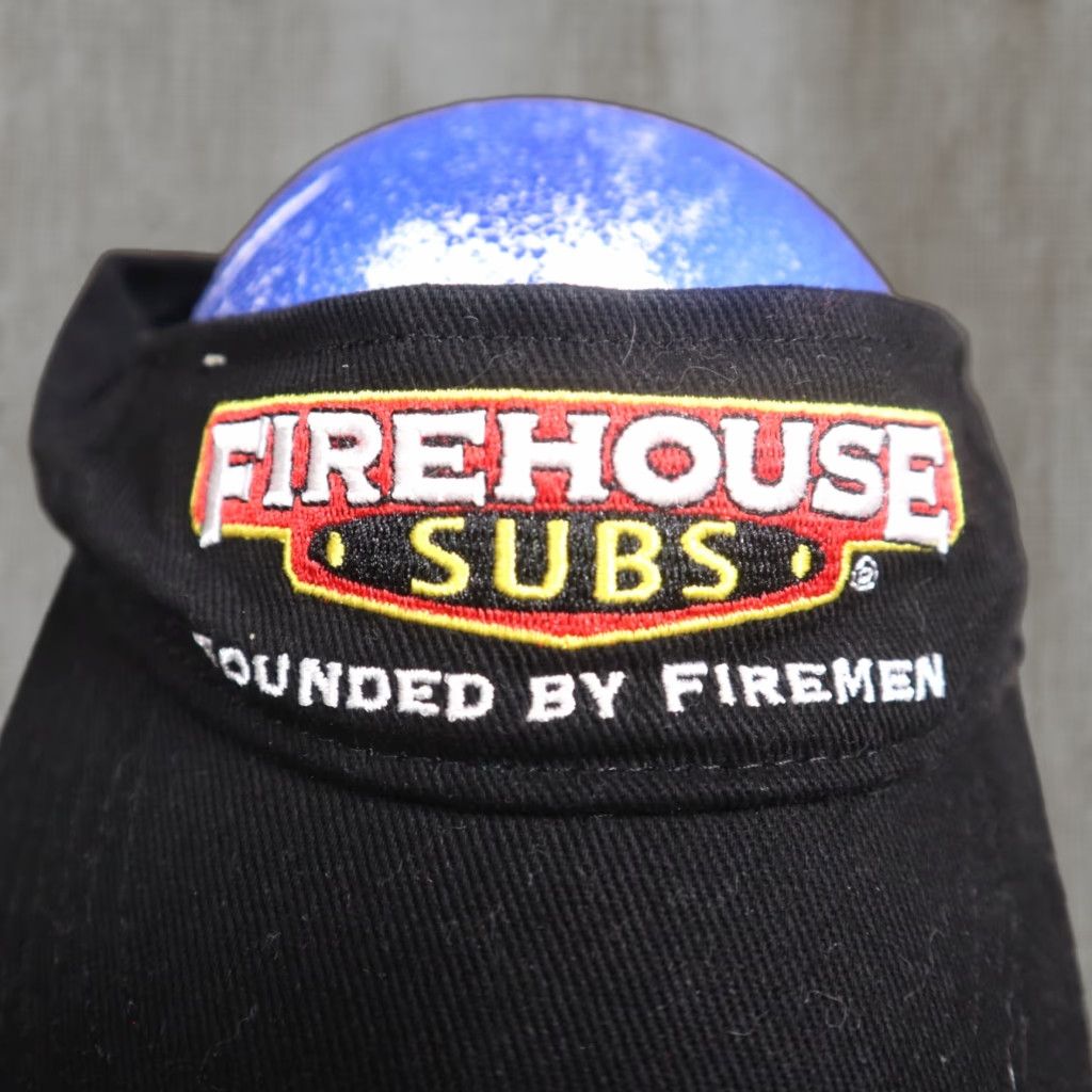 Vintage VINTAGE Hat Firehouse Subs Visor Cap Black Red Strapback Employee Uniform Size ONE SIZE - 1 Thumbnail