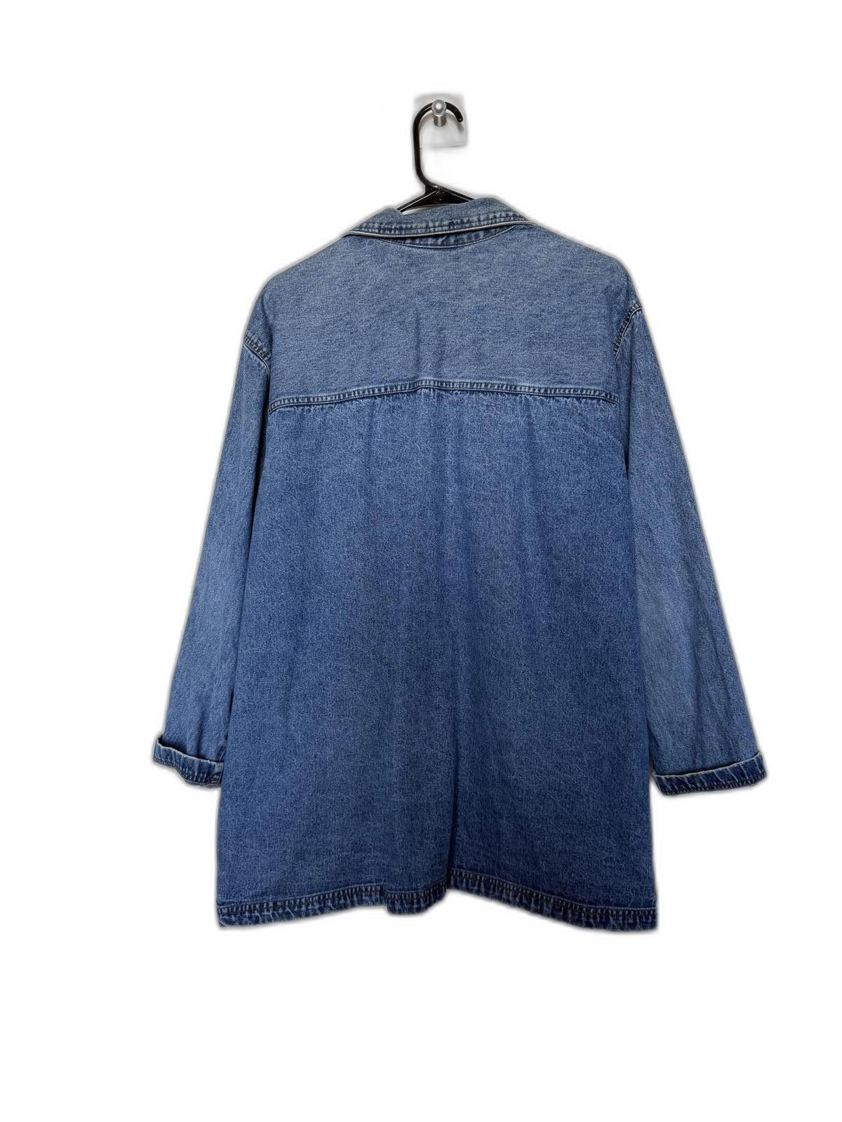 Designer Vintage Oversize Trench Hunting Coat Denim Jacket Size XL / US 12-14 / IT 48-50 - 3 Thumbnail