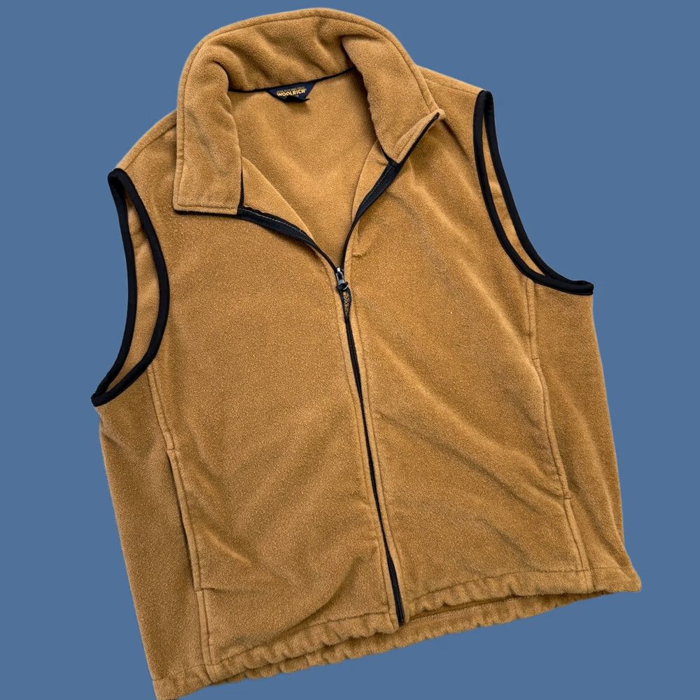 Vintage VINTAGE Woolrich Vest Mens Large Carmel Brown Fleece Full Zip Lightweight Outdoors Gorp Size US L / EU 52-54 / 3 - 1 Thumbnail