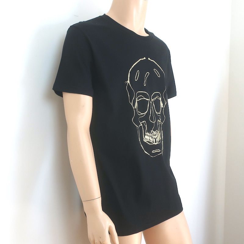 Alexander McQueen Alexander McQueen Skull-Embroidered T-Shirt Black XL NEW Size US XL / EU 56 / 4 - 4 Thumbnail