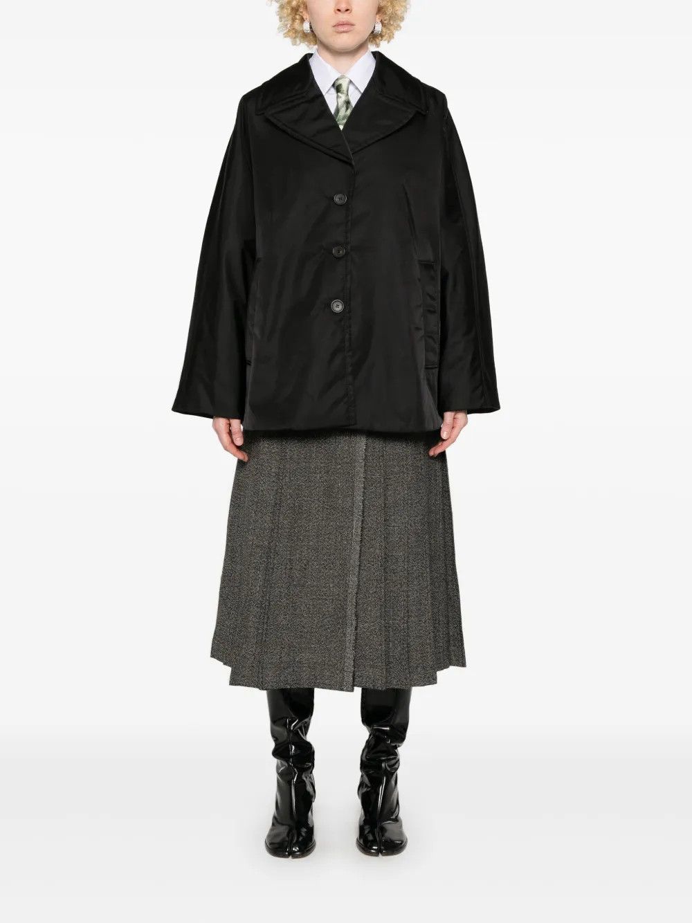Marni o1y1025 Twill Coat in Black Size S / US 4 / IT 40 - 5 Thumbnail