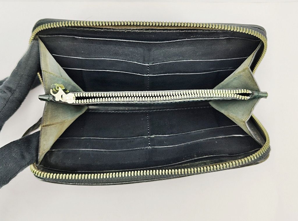Japanese Brand ONE STAR full leather texture zipper long wallet Size ONE SIZE - 3 Thumbnail