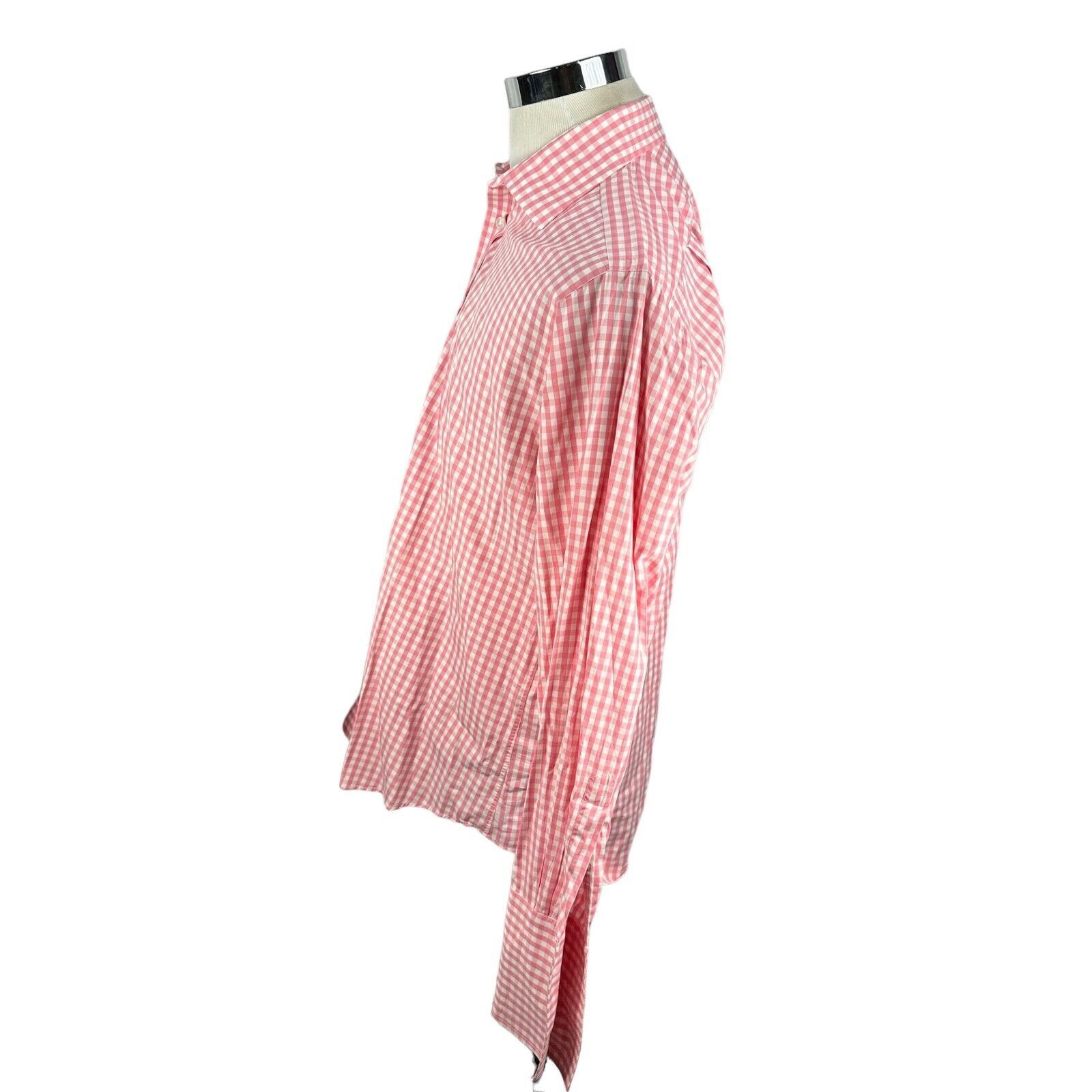 The Unbranded Brand Harvie & Hudson Shirt Men’s Large Pink Gingham 100% Cotton Size US L / EU 52-54 / 3 - 4 Thumbnail