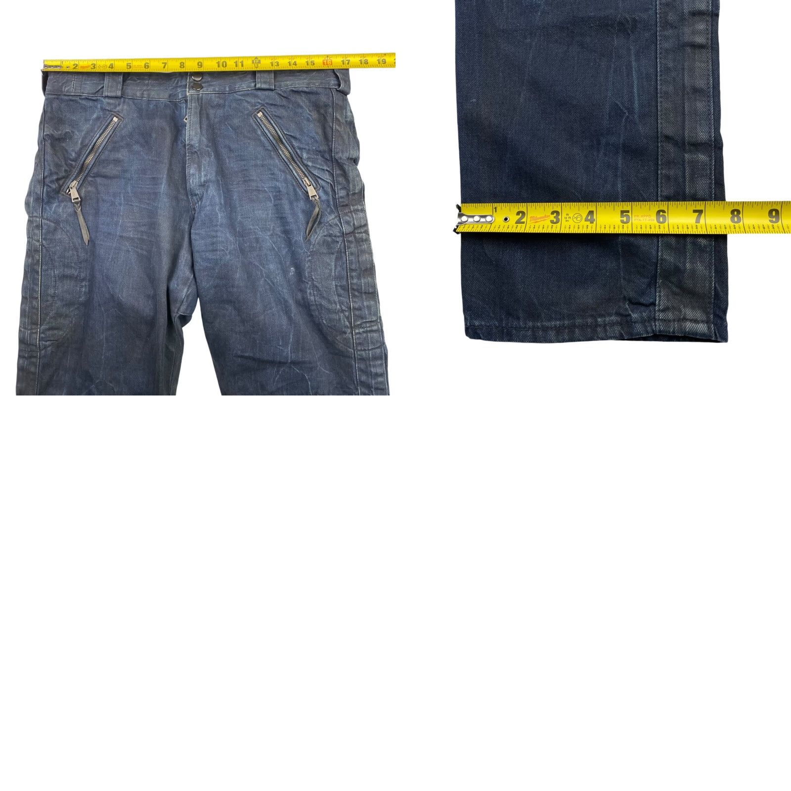 Ralph Lauren Ralph Lauren Black Label Jeans Distressed Moto Medium Wash Blue 34x34 Mens Regular 34x34 Distressed Jeans Size US 34 / EU 50 - 8 Thumbnail