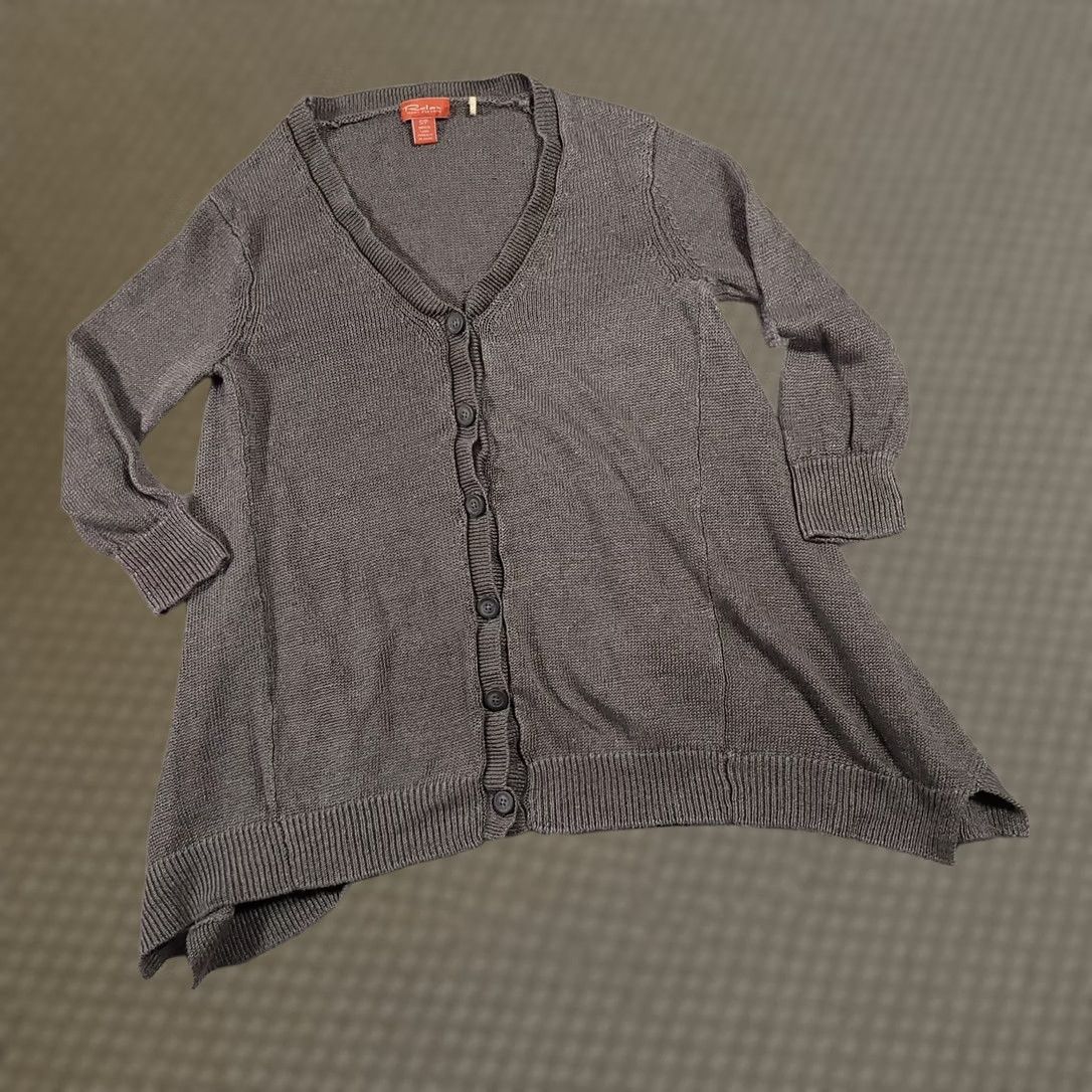 Tommy Bahama Tommy Bahama Cardigan Sweater Womens Small Petite Open Knit 3/4 Sleeve Button Up Size S / US 4 / IT 40 - 1 Thumbnail