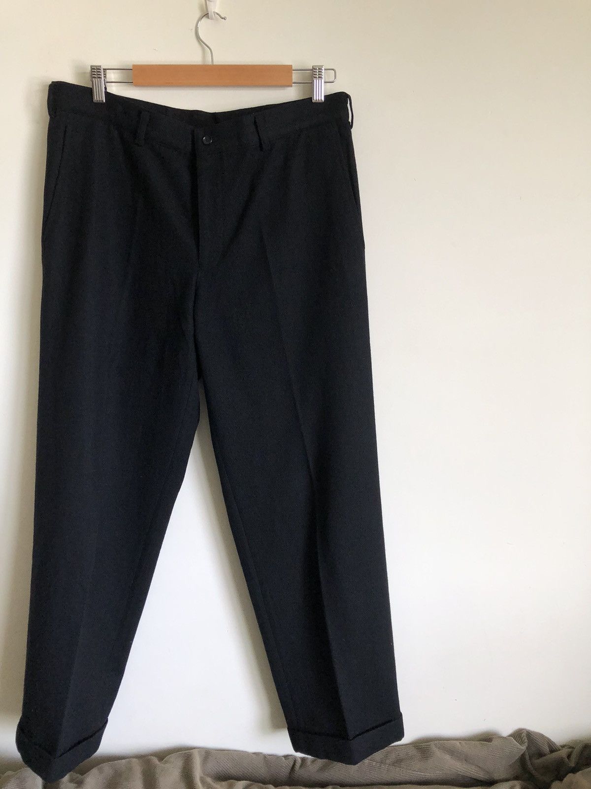 Comme des Garcons Homme Comme Des Garcons Homme AW1998 Boiled Wool Trousers Size M Size US 34 / EU 50 - 1 Thumbnail