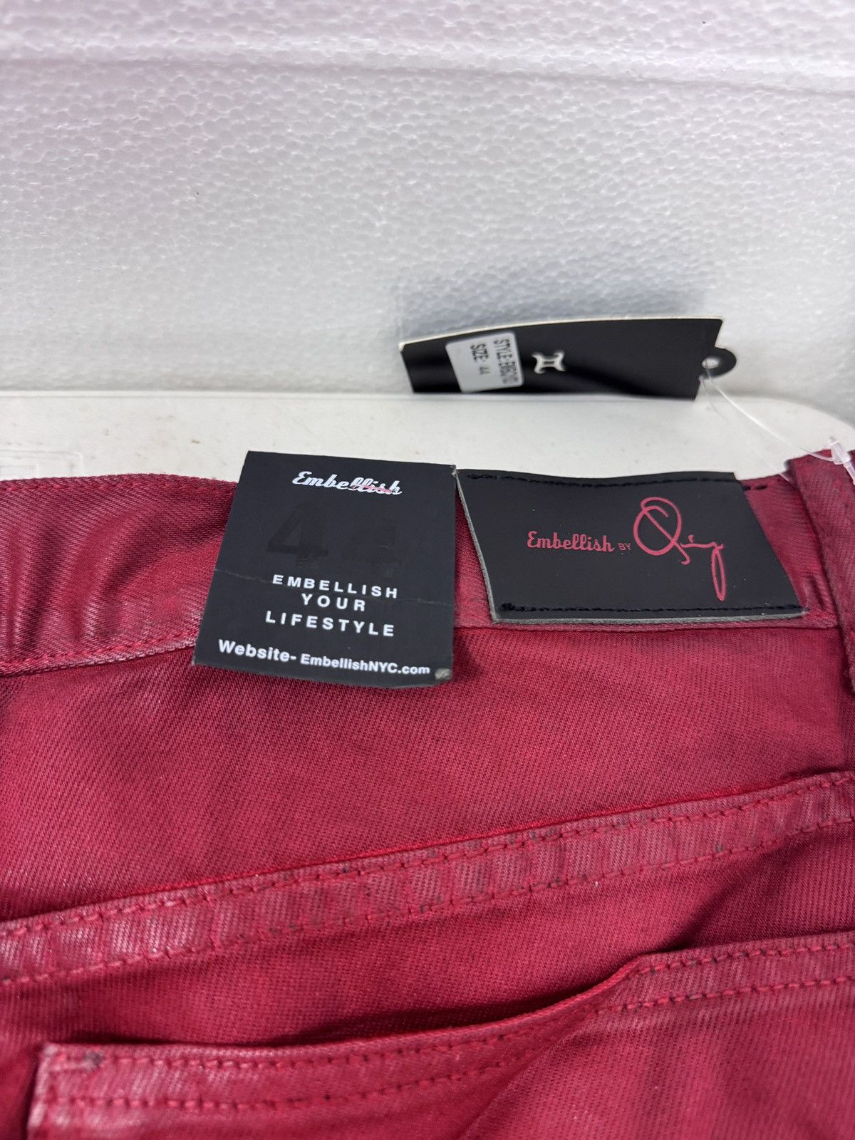 Embellish Embellish jeans men 44x34 Stiff Maroon NWT Distressed Ripp Size US 44 / EU 60 - 8 Thumbnail