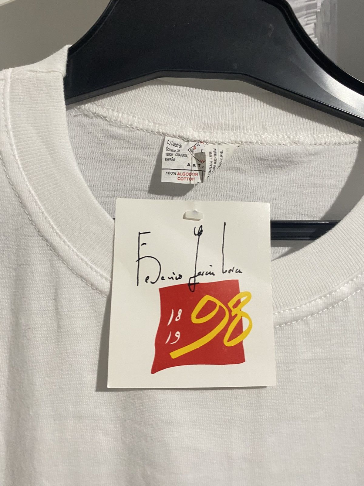 Vintage Federico Garcia Lorca Art Tee XL DS 90s Granada museum Size US XL / EU 56 / 4 - 12 Thumbnail
