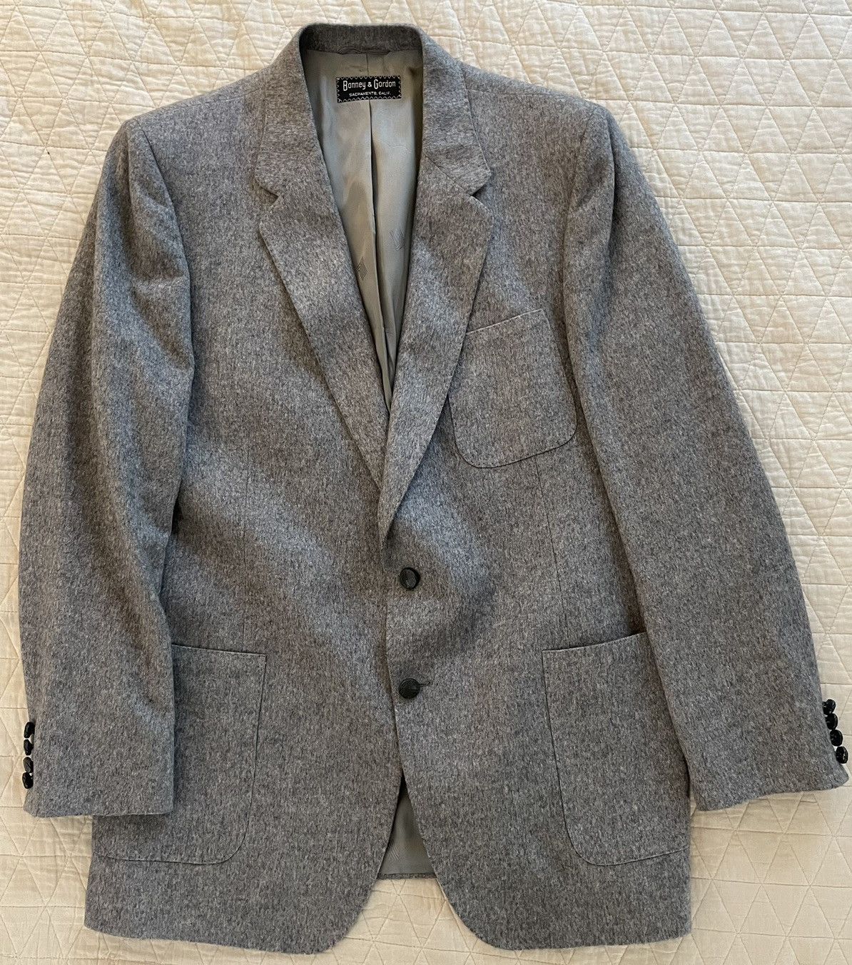 Lanvin × Vintage Vintage Camel Hair Patch Pocket Jacket Size 44R - 1 Thumbnail